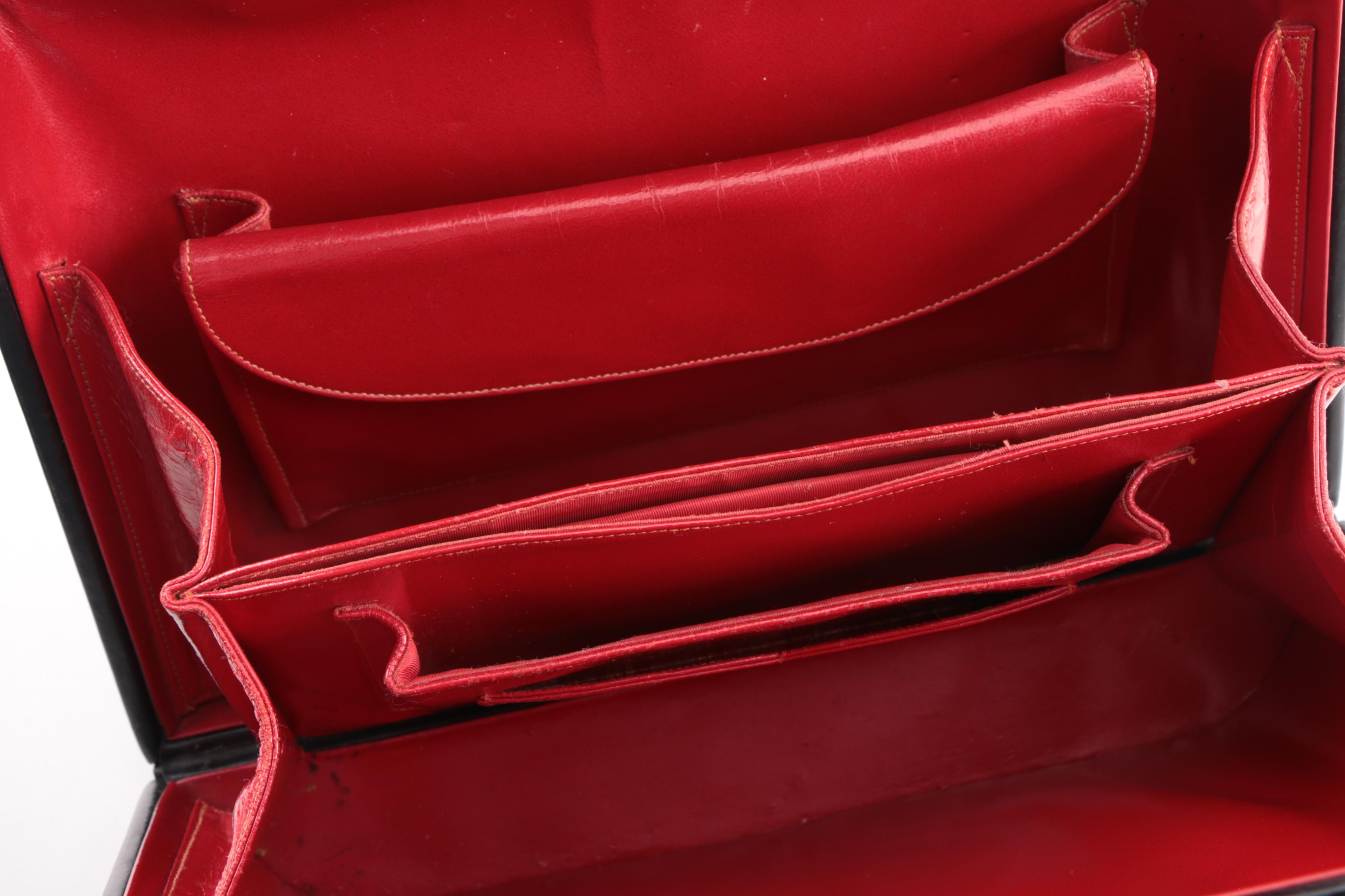 Mid-Century Leather Black Leather Handbags Including Bienen-Davis