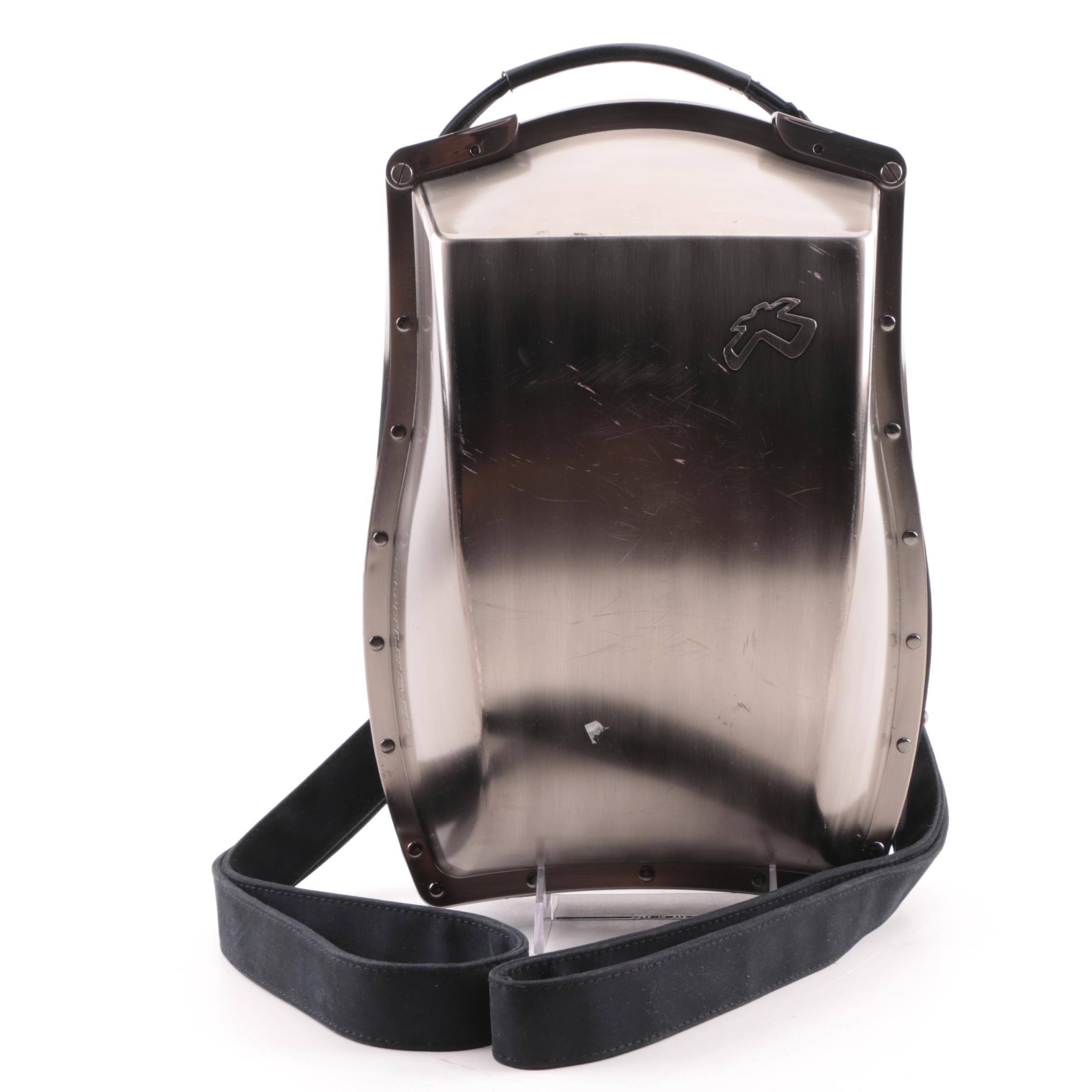 Scorpia Boblbe-e Silver Tone Hardshell Backpack