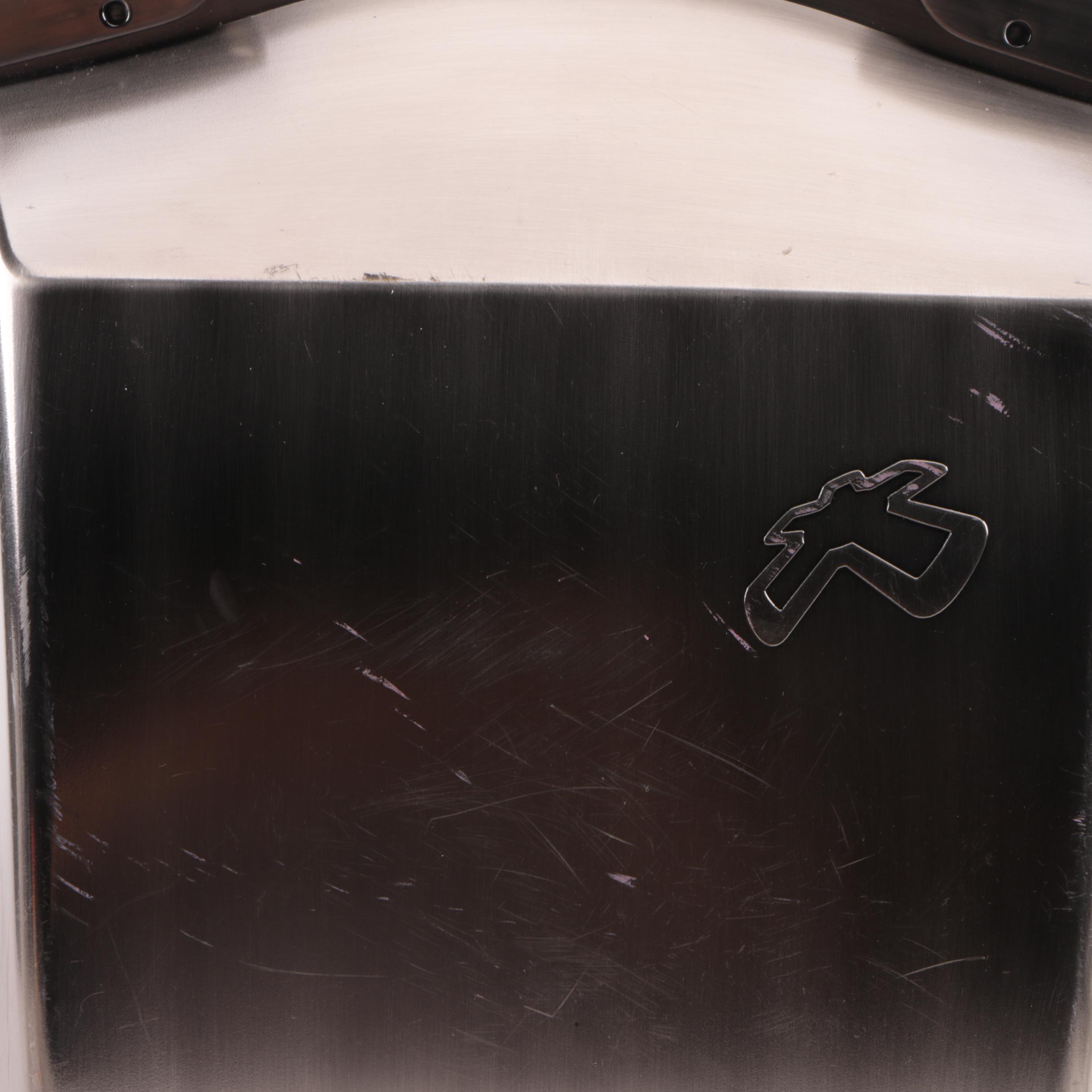 Scorpia Boblbe-e Silver Tone Hardshell Backpack