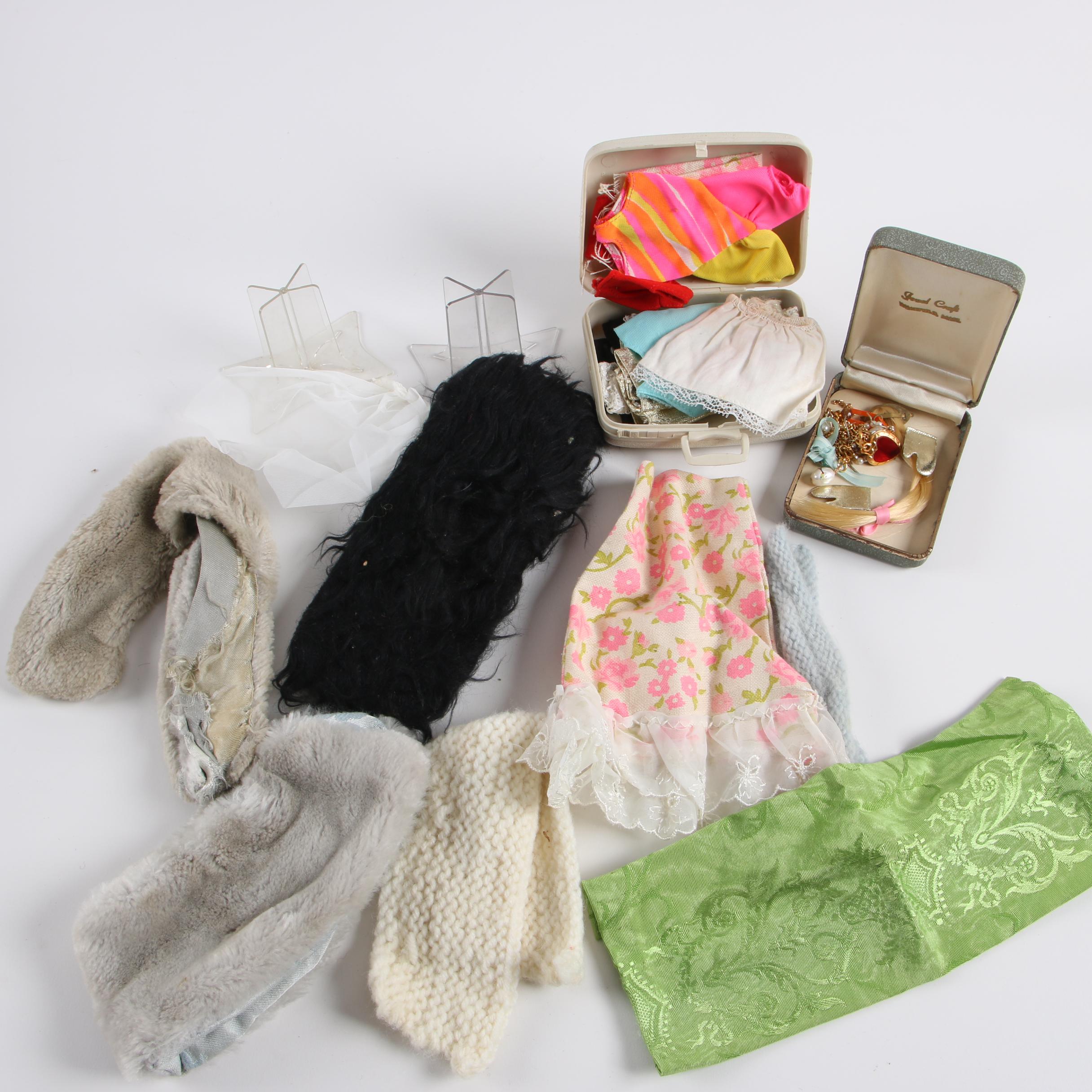 1960-70s Mattel Barbie and Friends Dolls and "Barbie & StaceySleep 'n Keep" Case