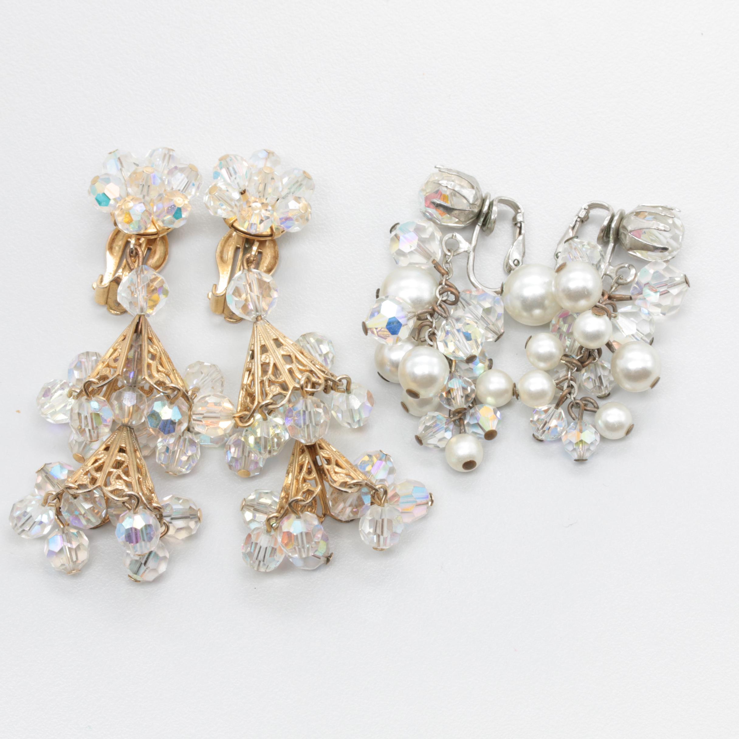 Assortment of Earrings Including Glass and Imitation Pearl