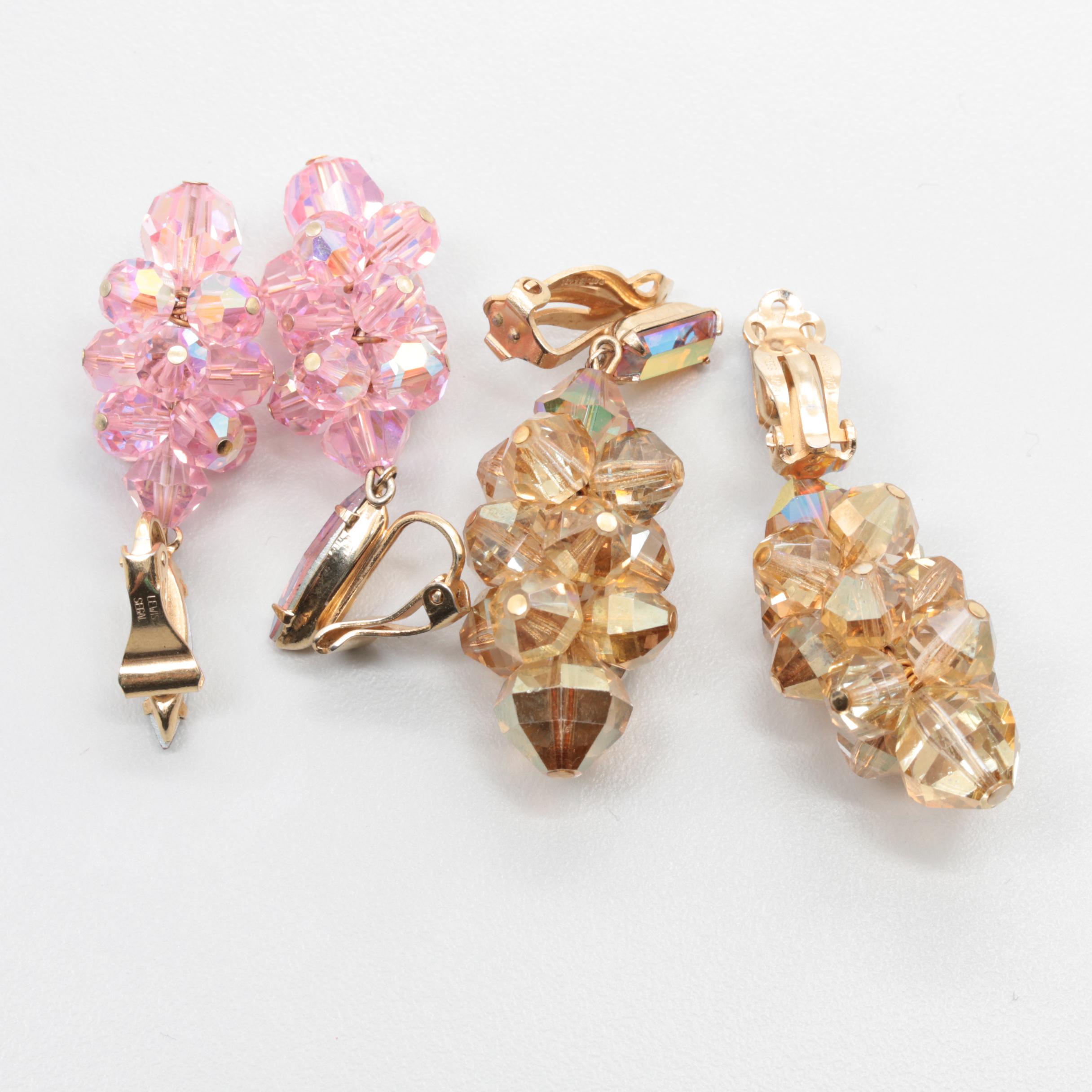 Assortment of Earrings Including Glass and Imitation Pearl