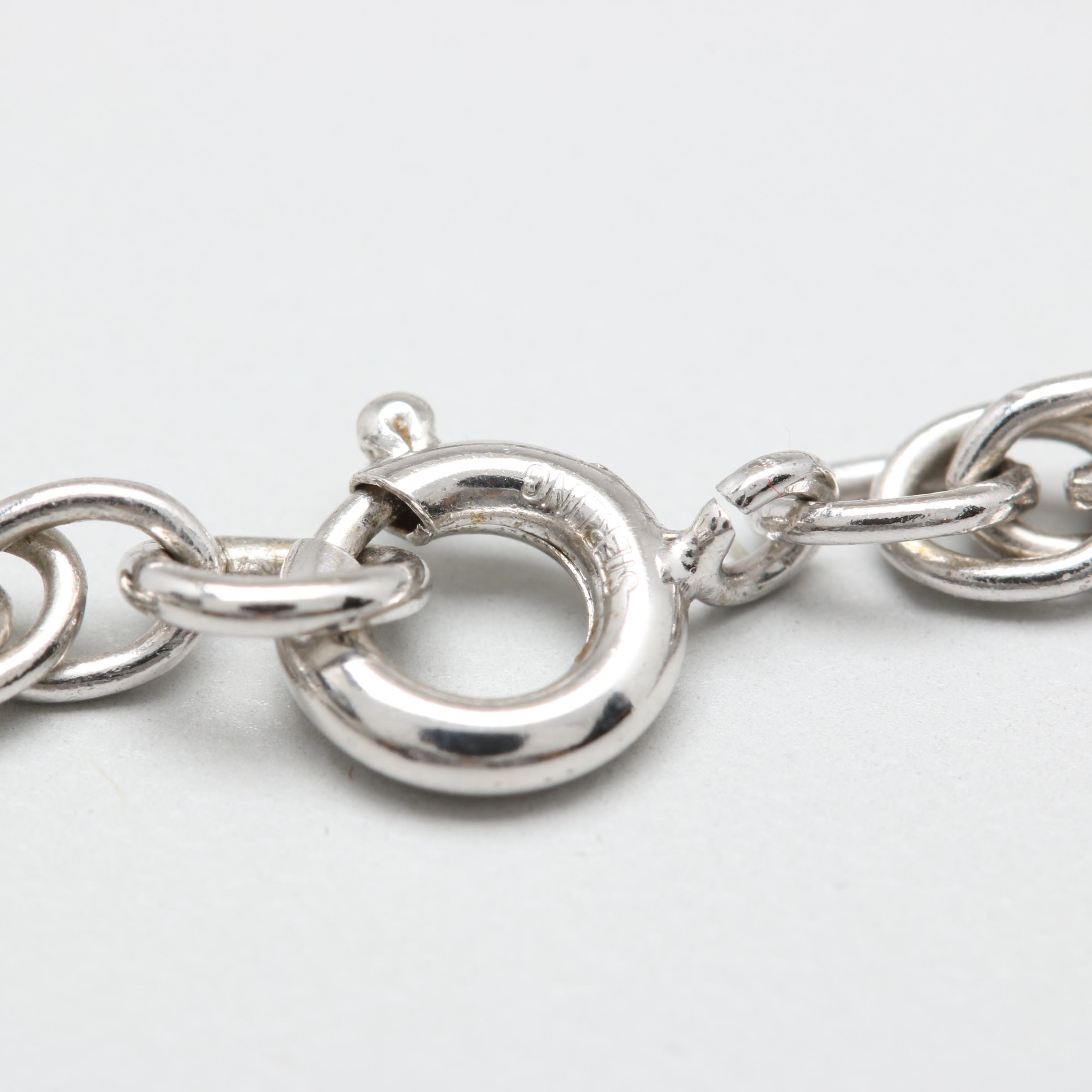 Sterling Silver Necklace with State of Maryland Bicentennial 960 Silver Medal