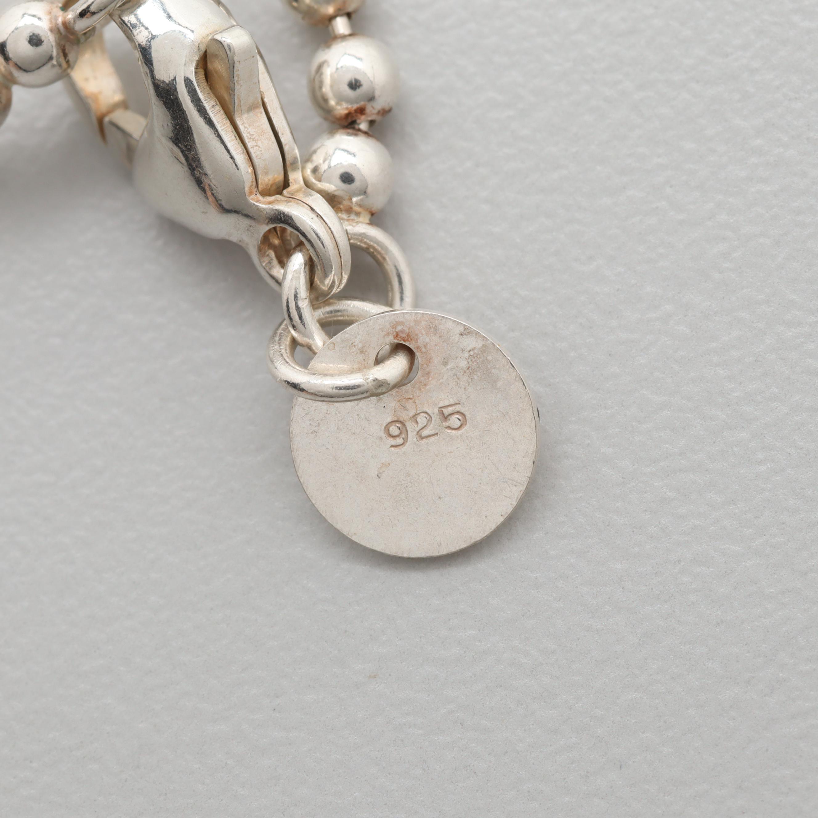 Tiffany & Co. Sterling Silver Whistle on Beaded Necklace