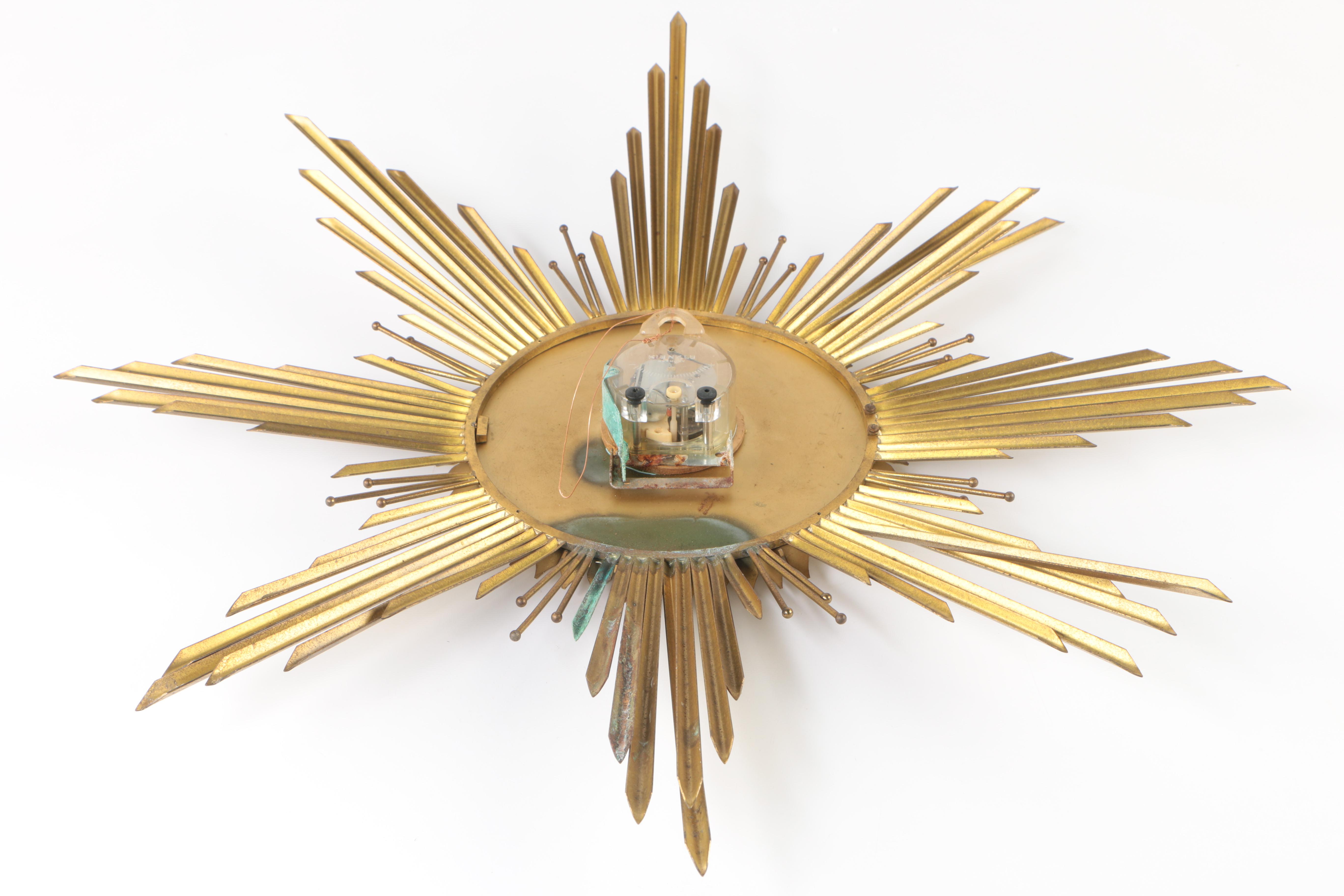 1950s Junghans "Electora" Sunburst Wall Clock