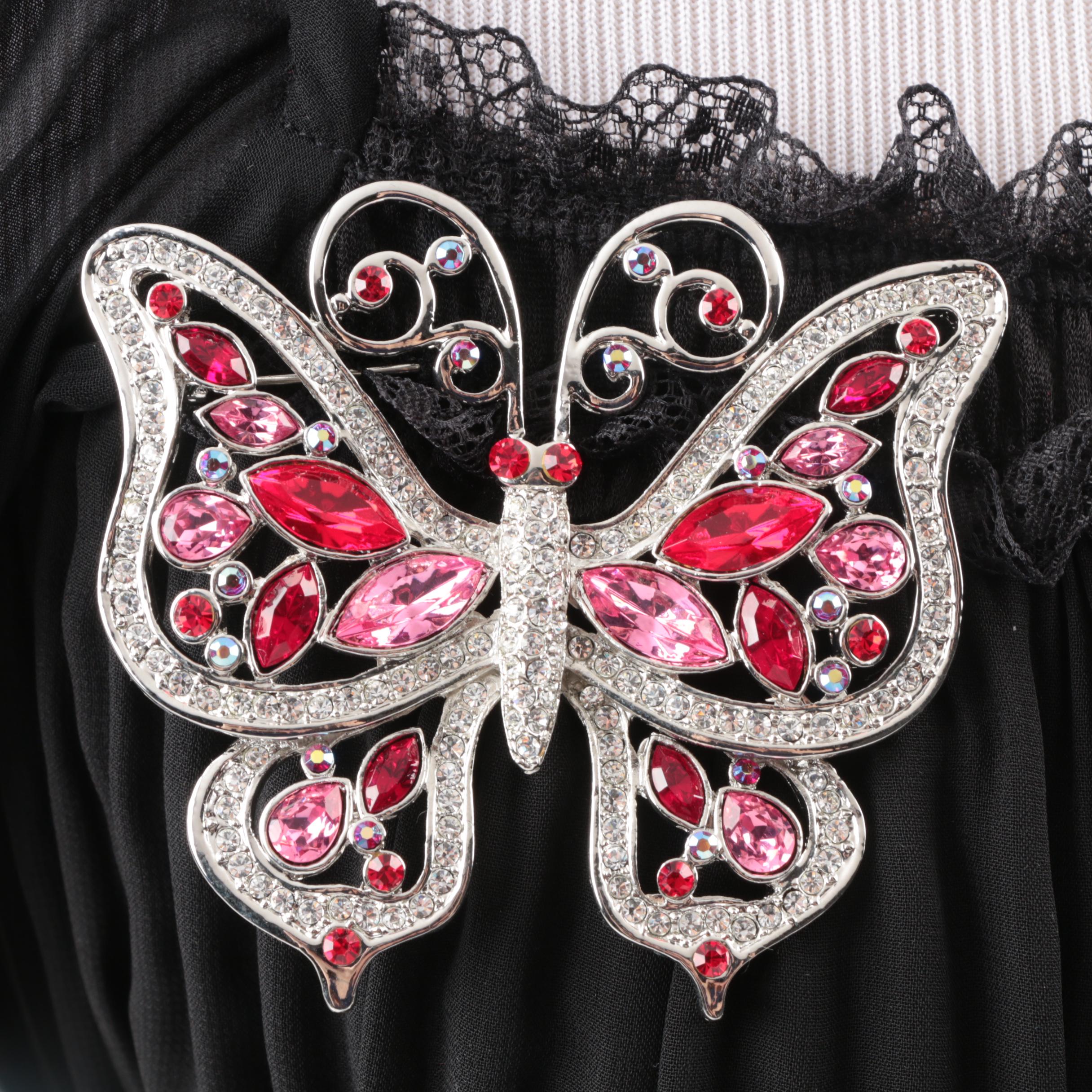 Susan Lucci Costume Jewelry with Imitation Pearls and Susan Lucci Black Blouse