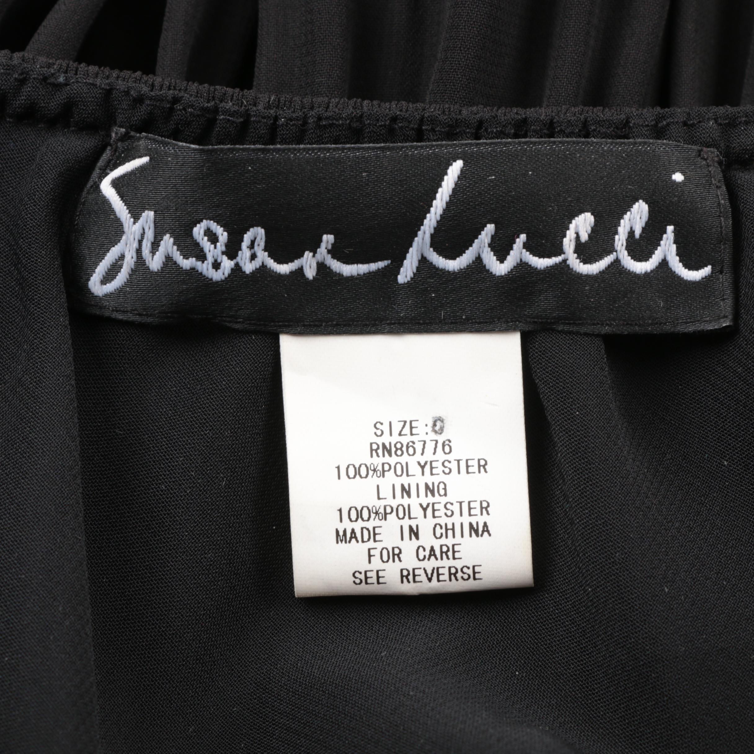 Susan Lucci Costume Jewelry with Imitation Pearls and Susan Lucci Black Blouse