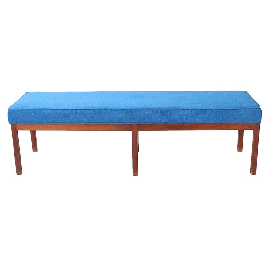 Blue Upholstered Accent Bench