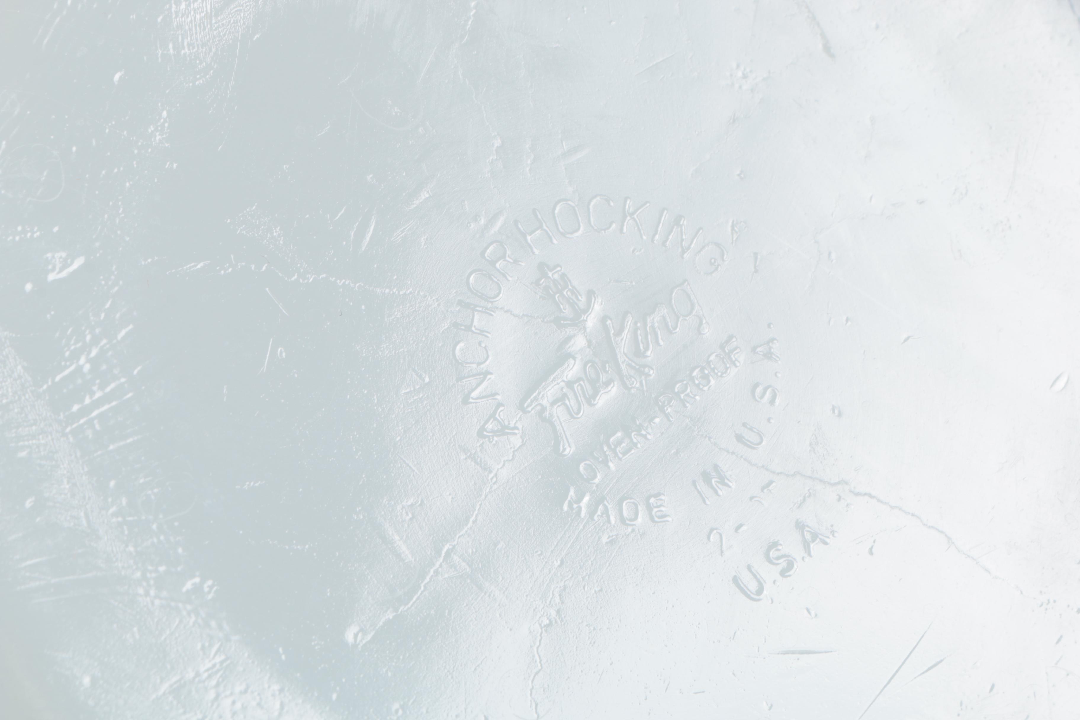 Anchor Hocking Fire-King "Meadow Green" Milk Glass Casserole Dishes c. 1968-76