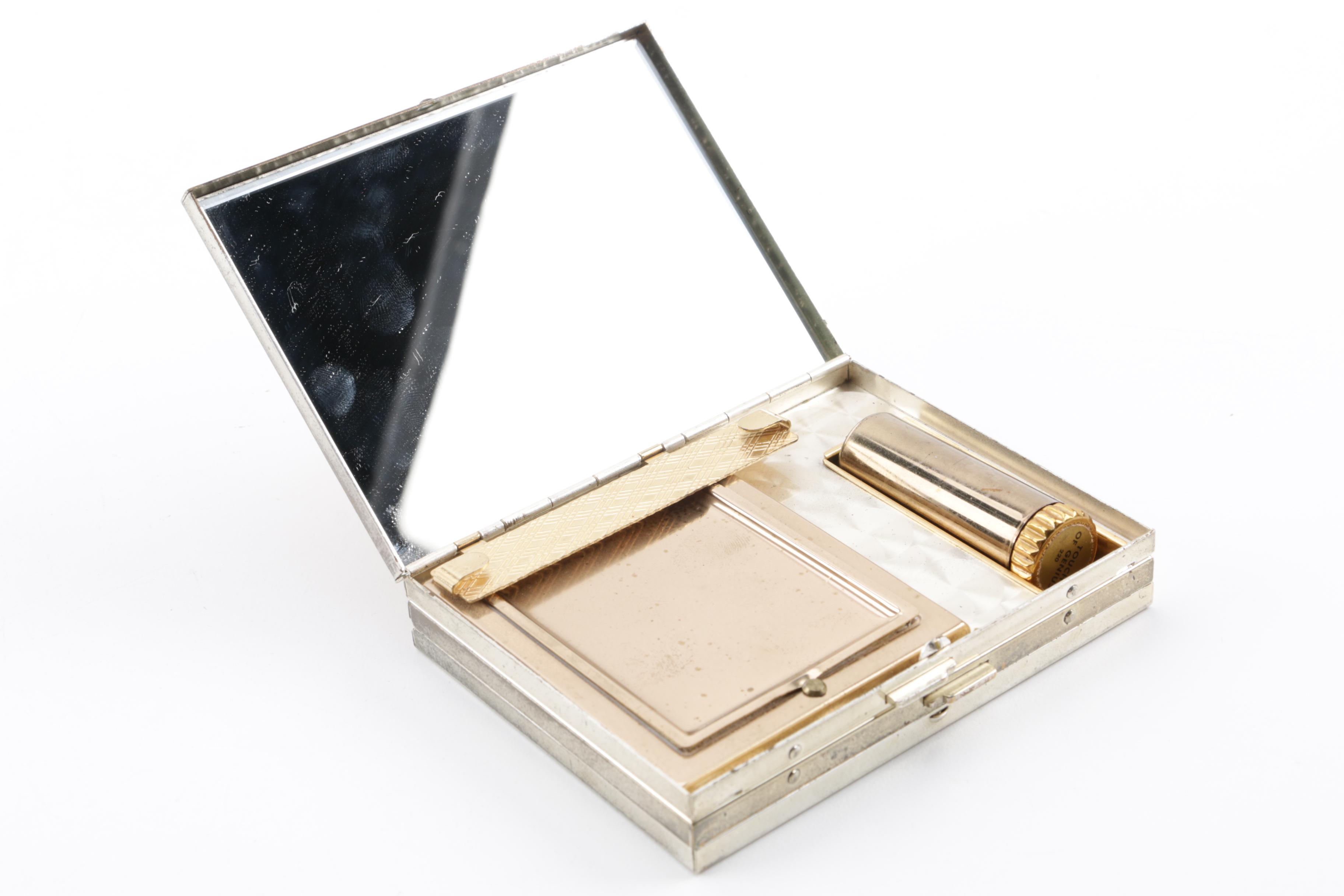 1950s Compacts and Cigarette Case Including Mother of Pearl