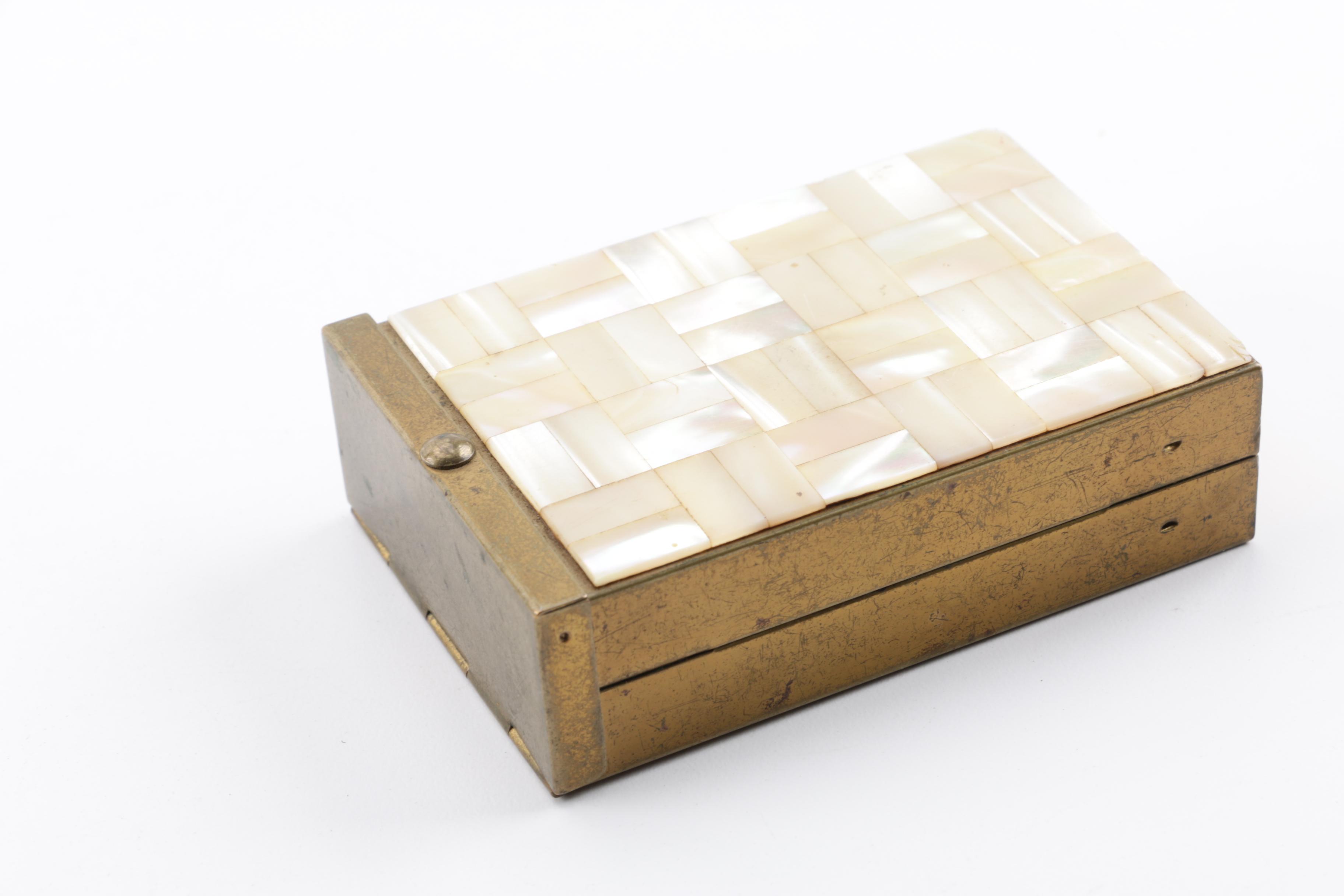 1950s Compacts and Cigarette Case Including Mother of Pearl