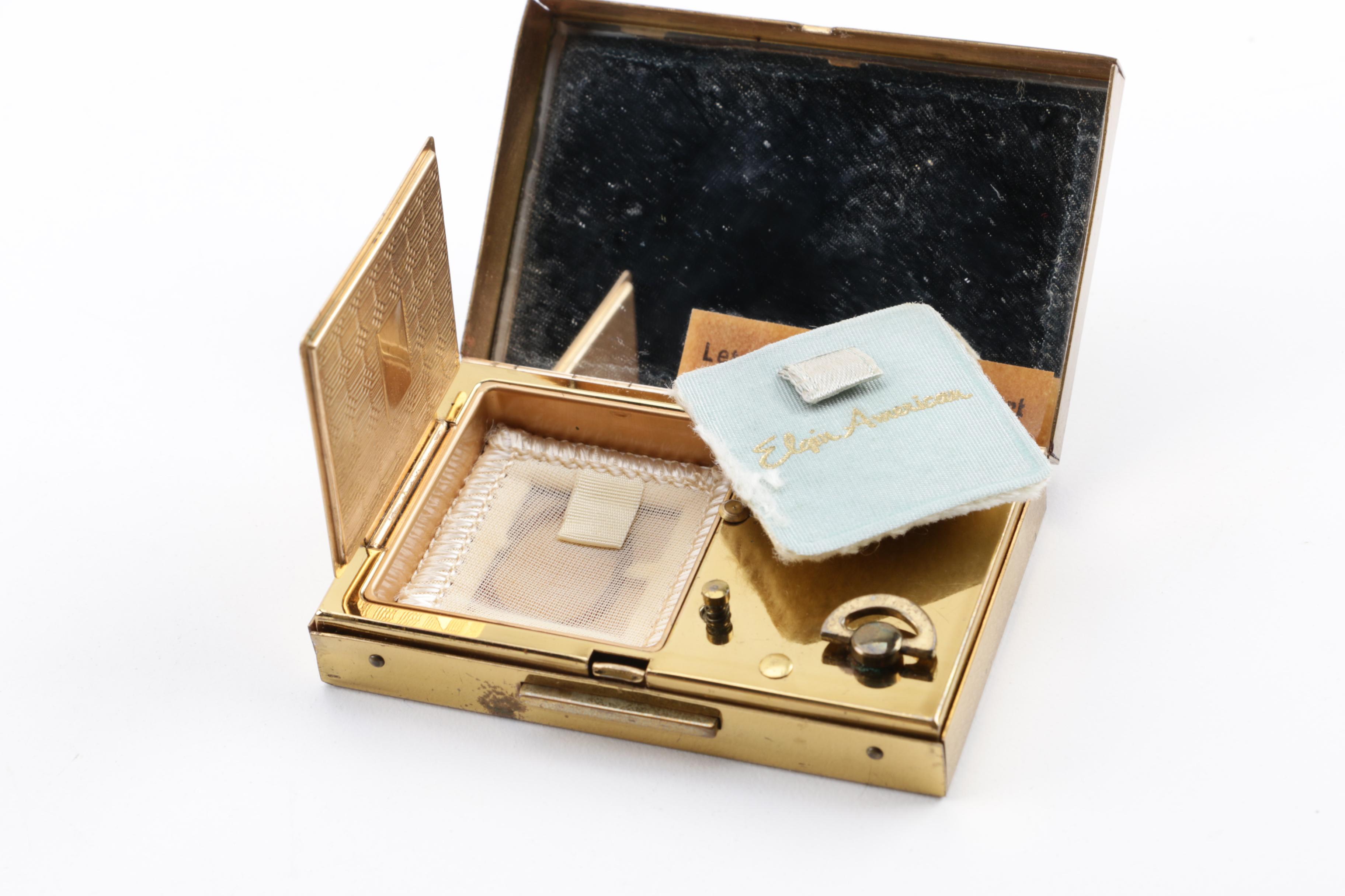 1950s Compacts and Cigarette Case Including Mother of Pearl