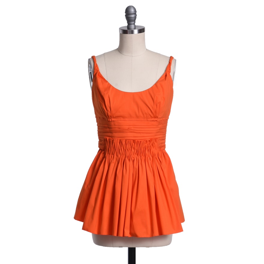 Prada Sleeveless Tops and Prada Silk Chiffon Skirt