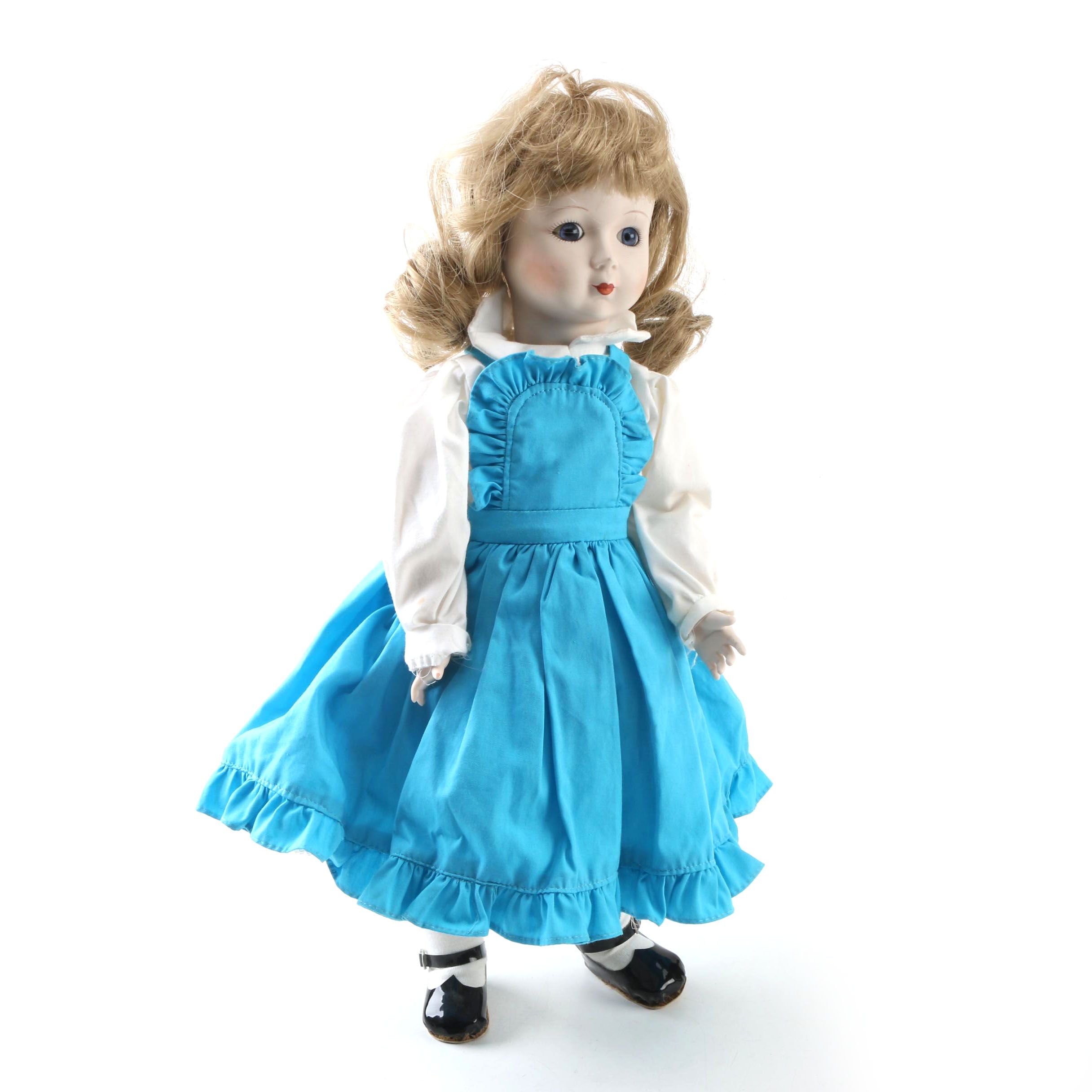 Vintage Jointed Porcelain Doll