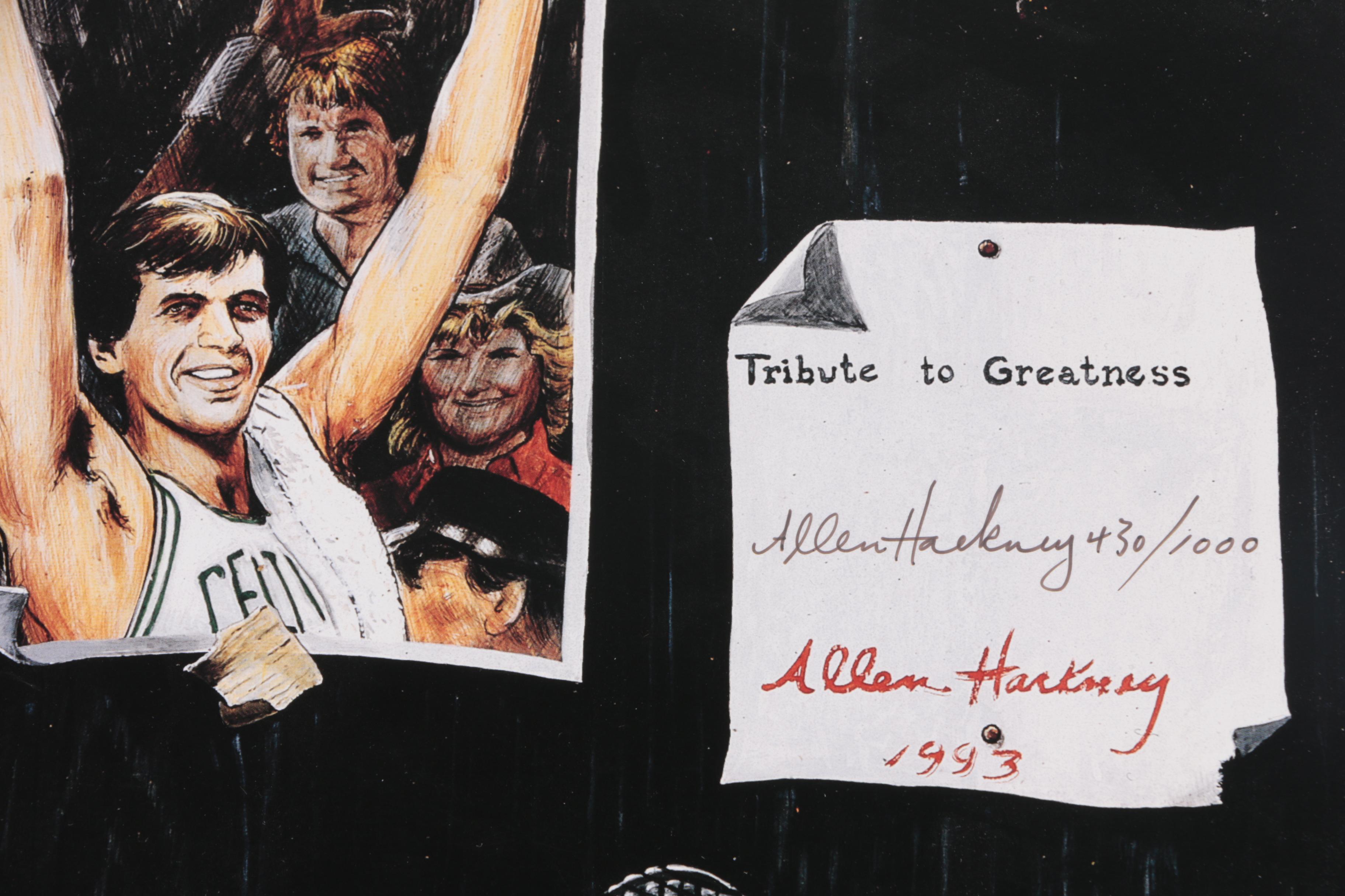 Allen Hackney Offset Lithograph "Tribute to Greatness"