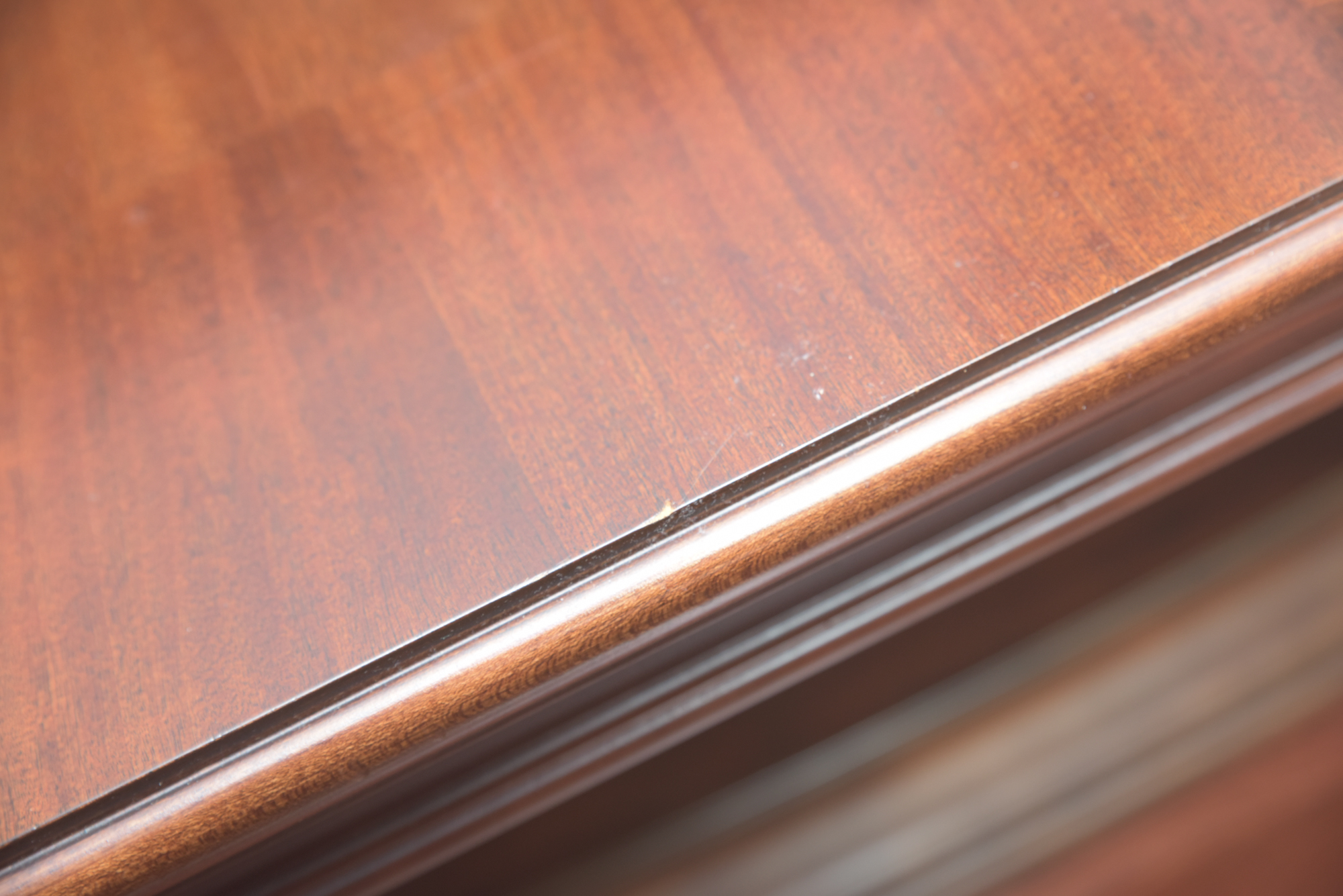 Double Ring Pedestal Wooden Dining Table