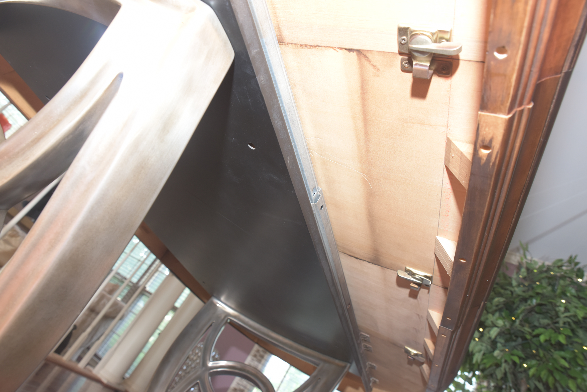 Double Ring Pedestal Wooden Dining Table