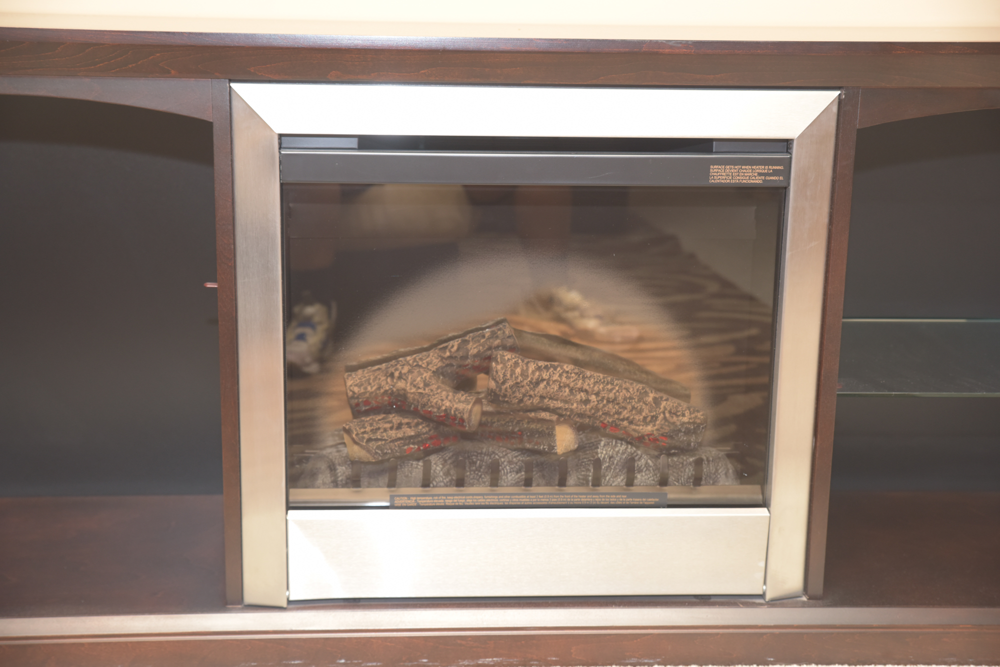 Electric Fireplace in Cabinet