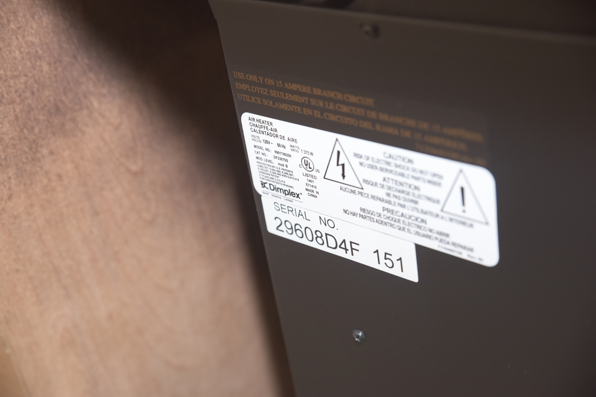 Electric Fireplace in Cabinet