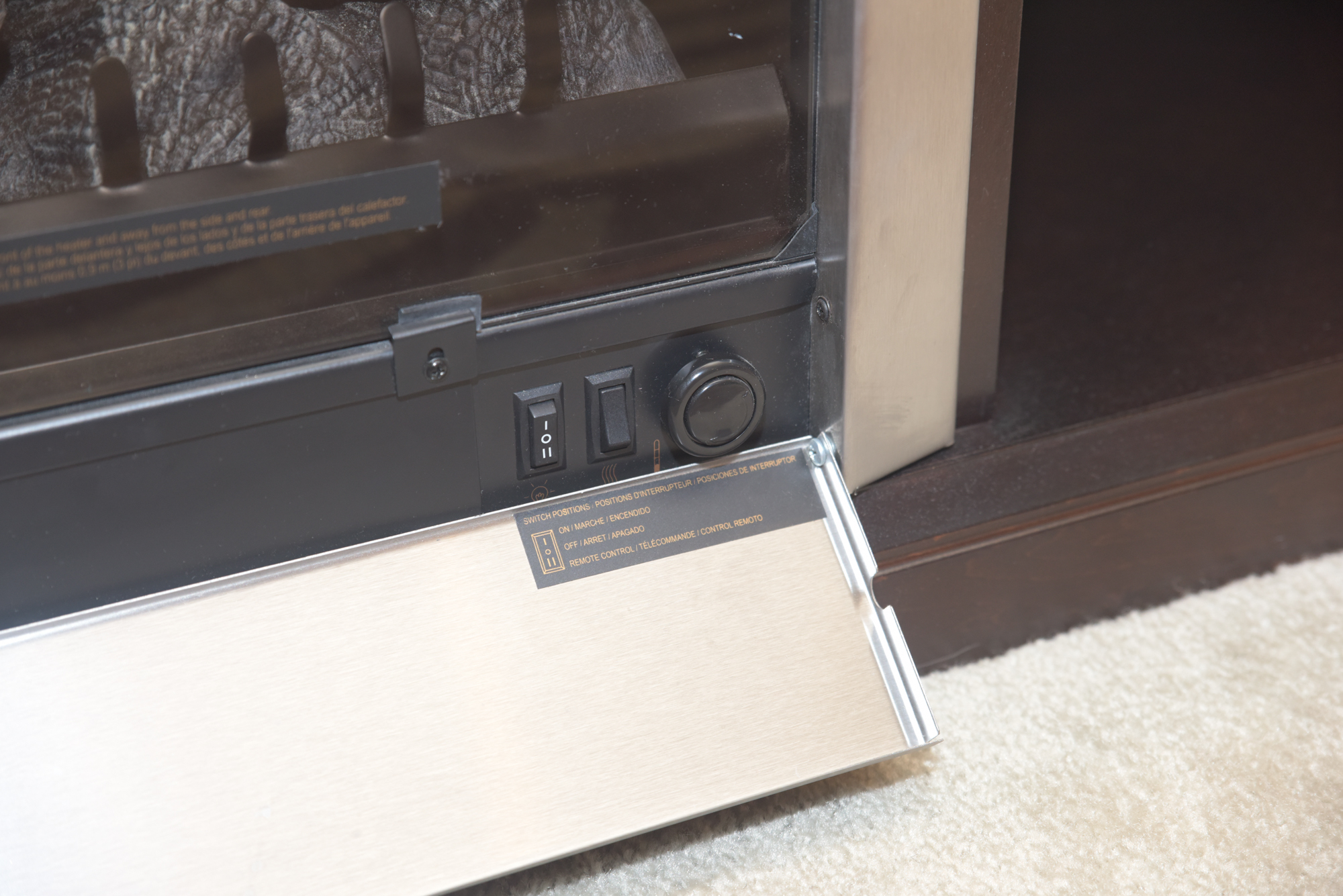 Electric Fireplace in Cabinet