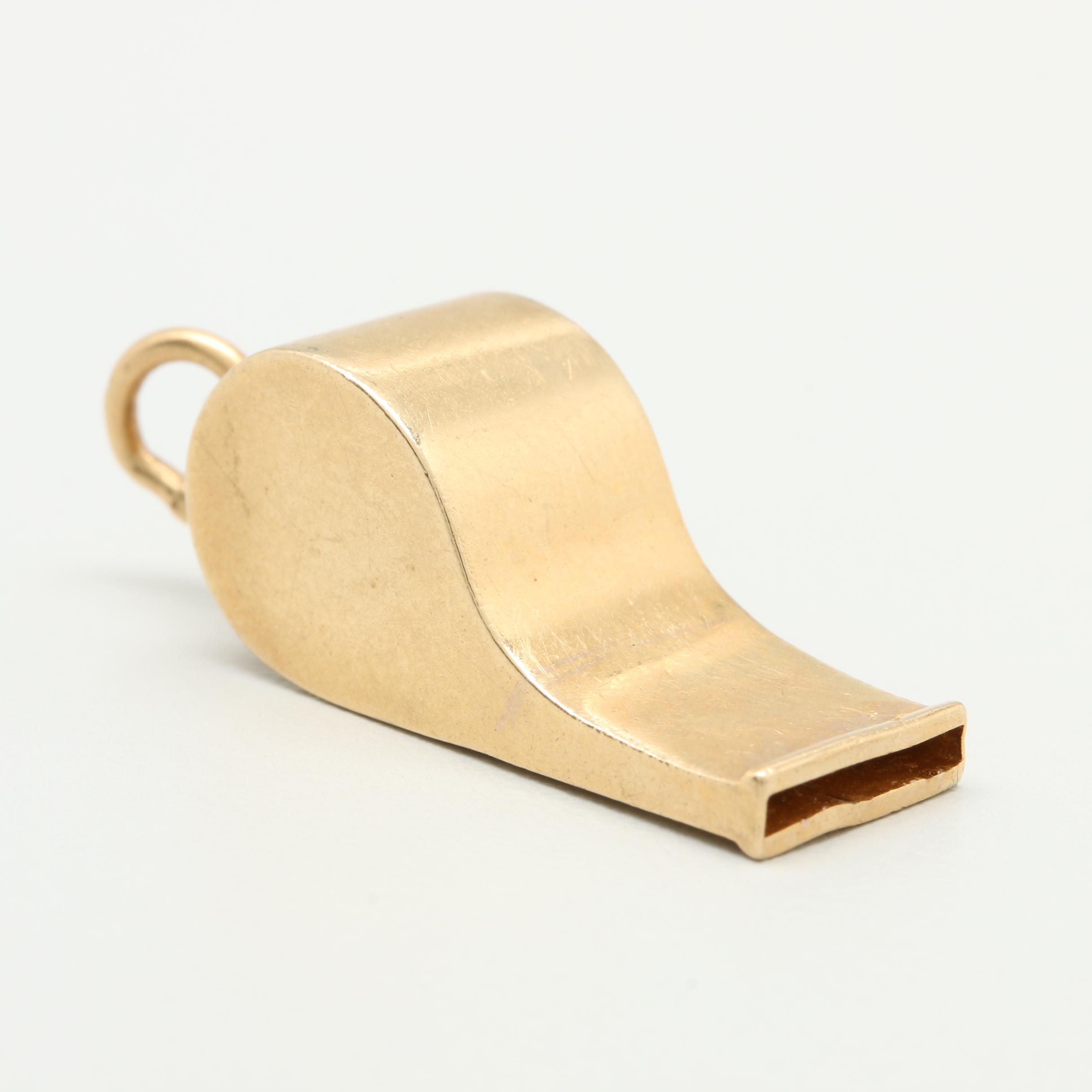 14K Yellow Gold Whistle