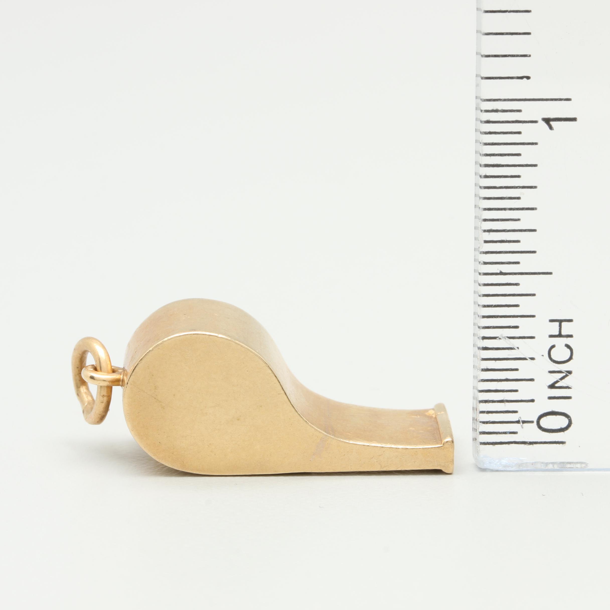 14K Yellow Gold Whistle