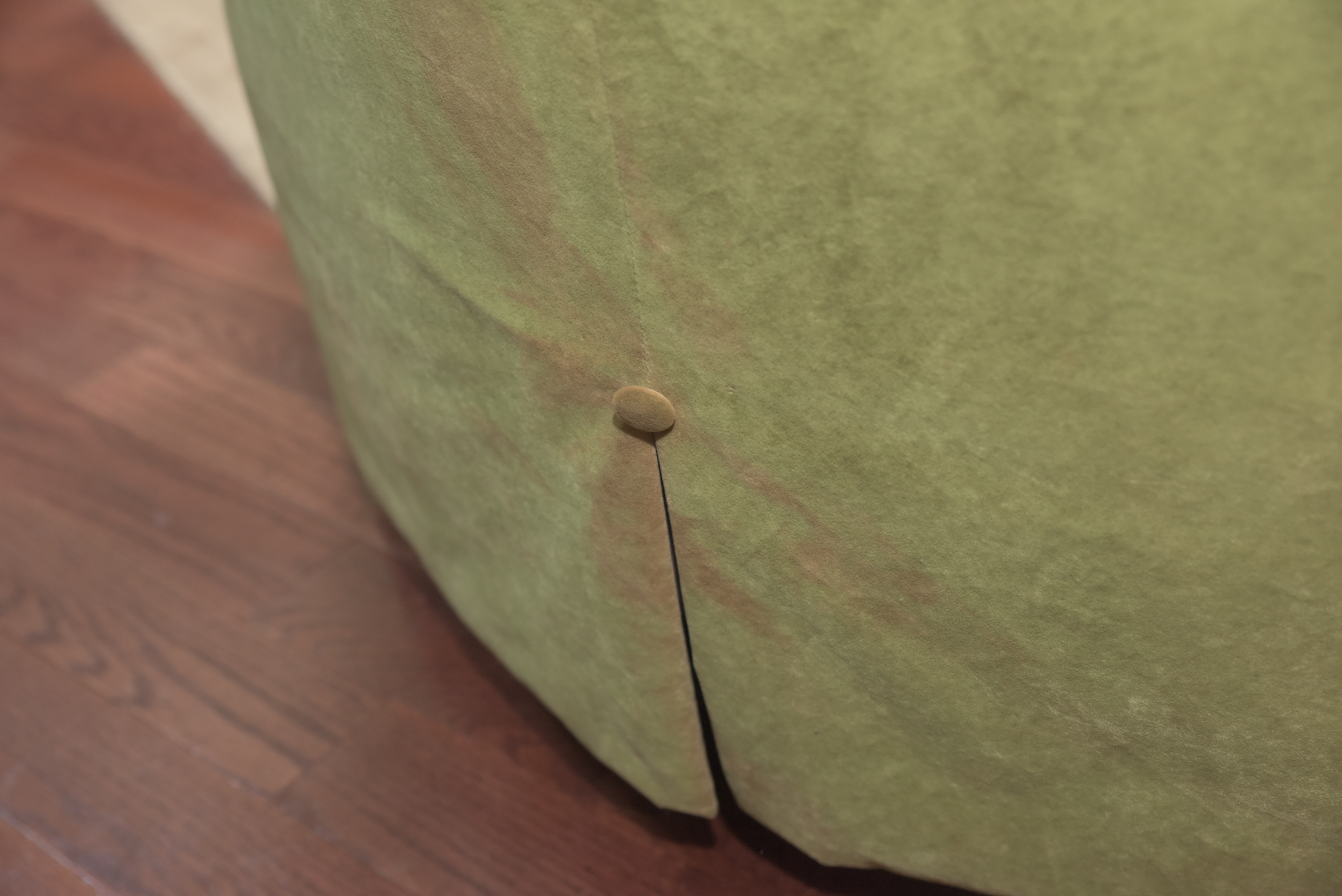 Green Velour Cabriole Sofa