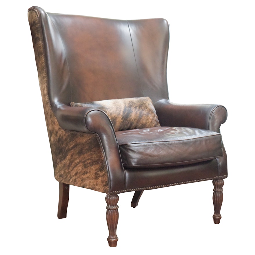 Calf Hide and Leather Armchair by Bernhardt