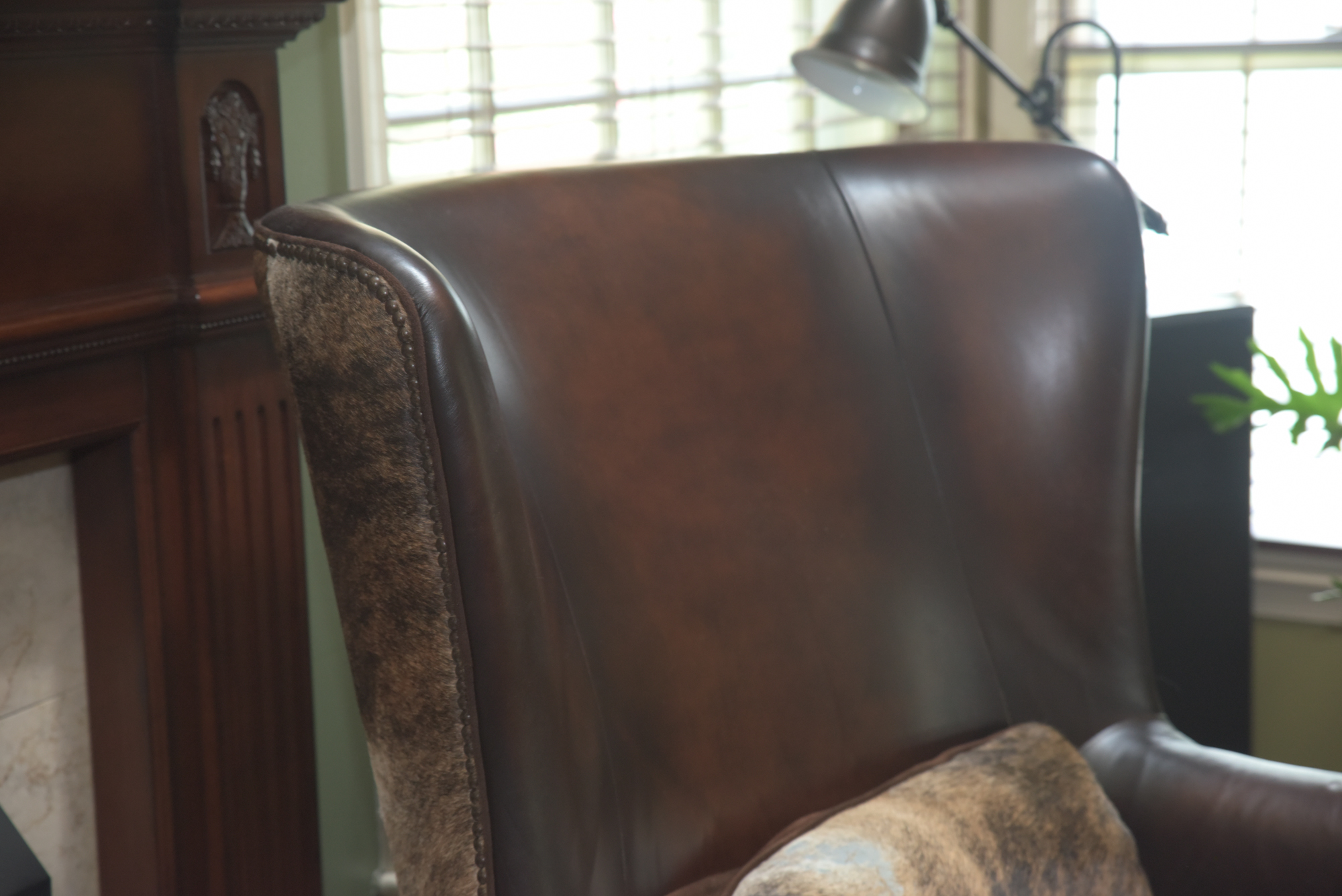 Calf Hide and Leather Armchair by Bernhardt