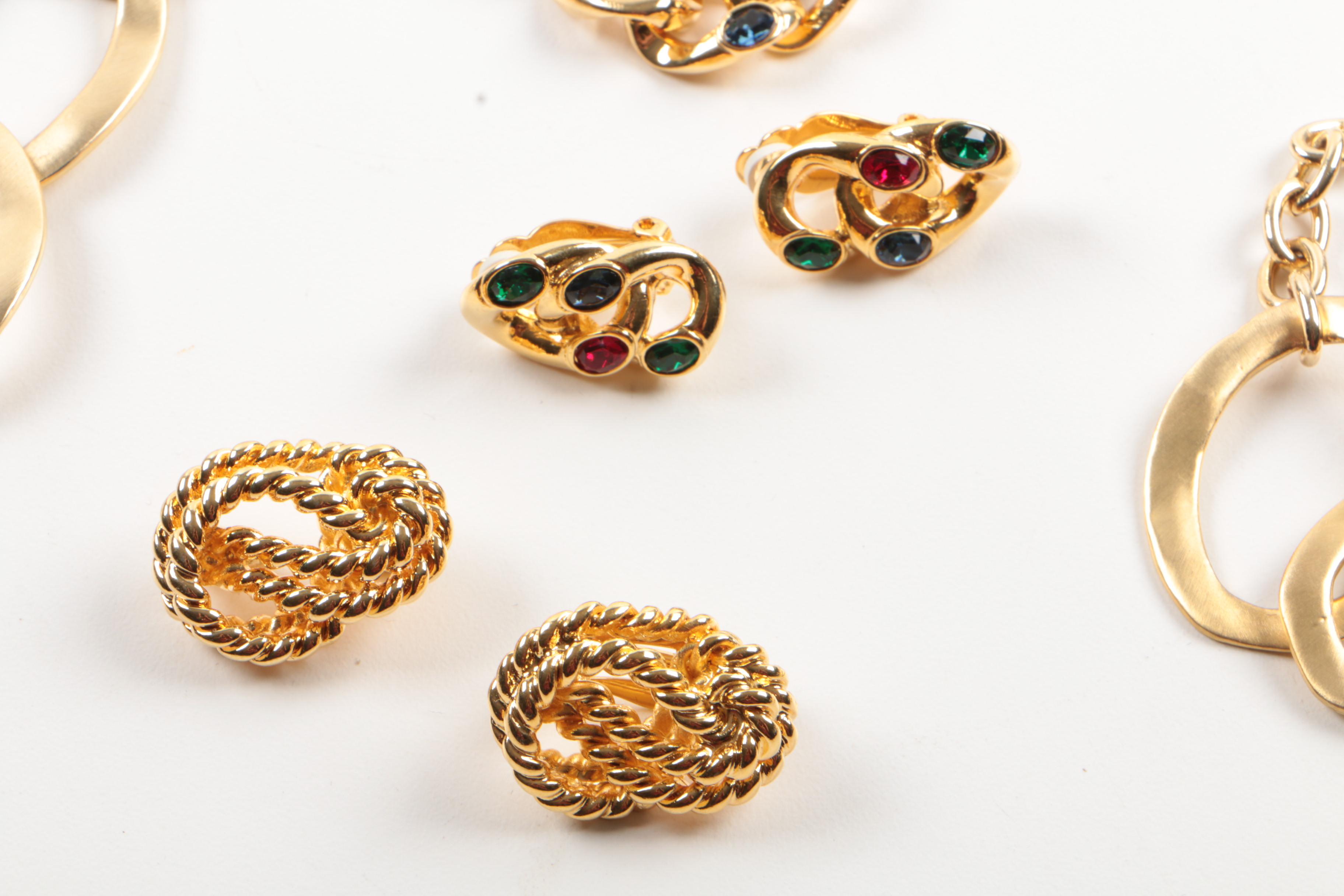 Susan Lucci Gold Tone Statement Costume Jewelry with Imitation Pearl