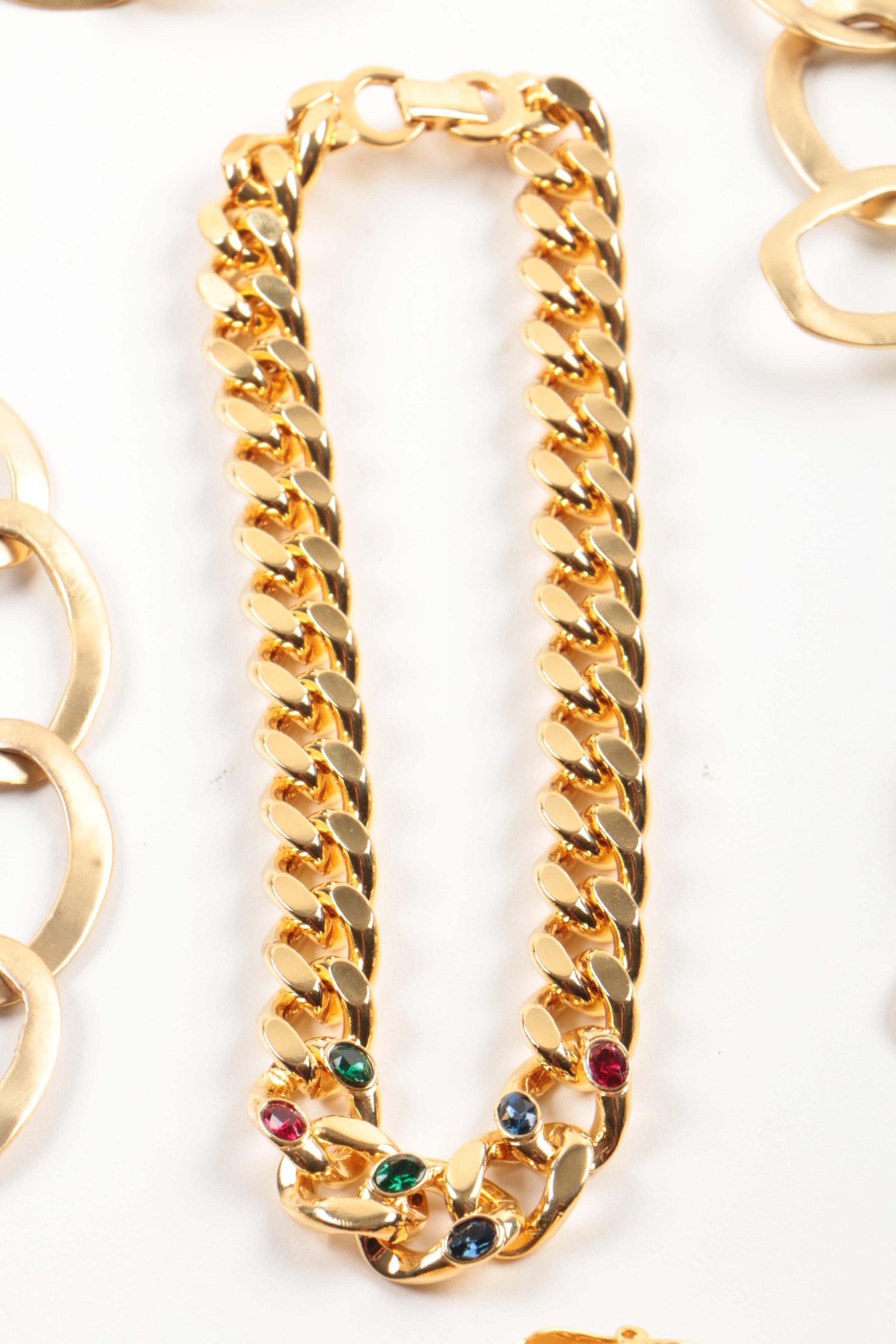 Susan Lucci Gold Tone Statement Costume Jewelry with Imitation Pearl