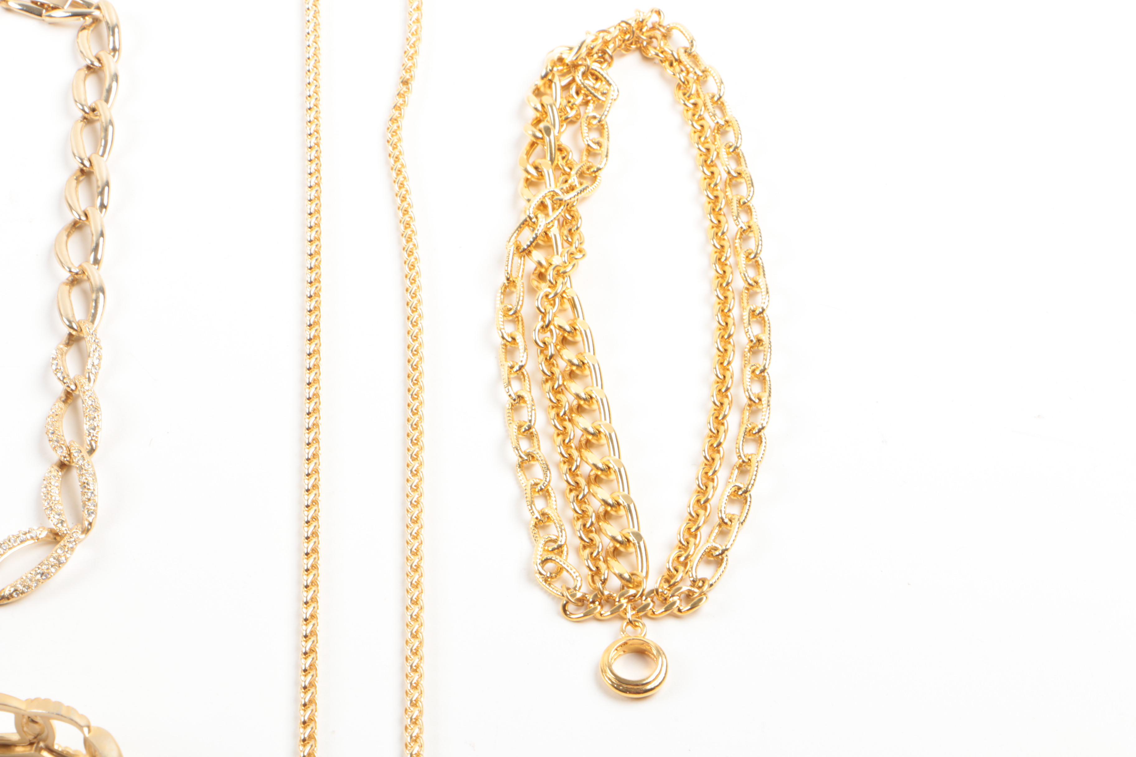 Susan Lucci Gold Tone Statement Costume Jewelry with Imitation Pearl