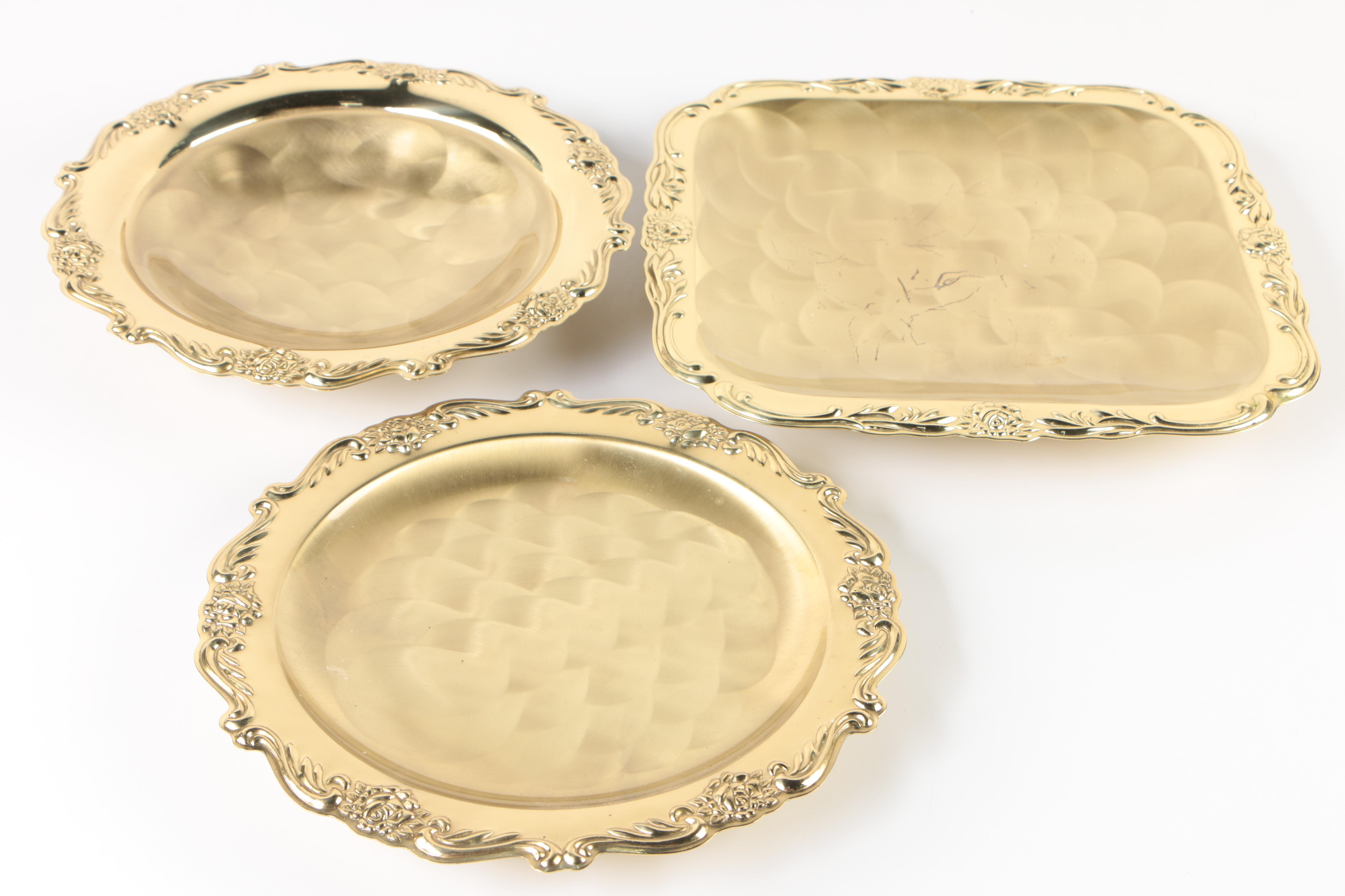 Japanese "Cellini Romanesque" Gold Electroplate Flatware and Serveware