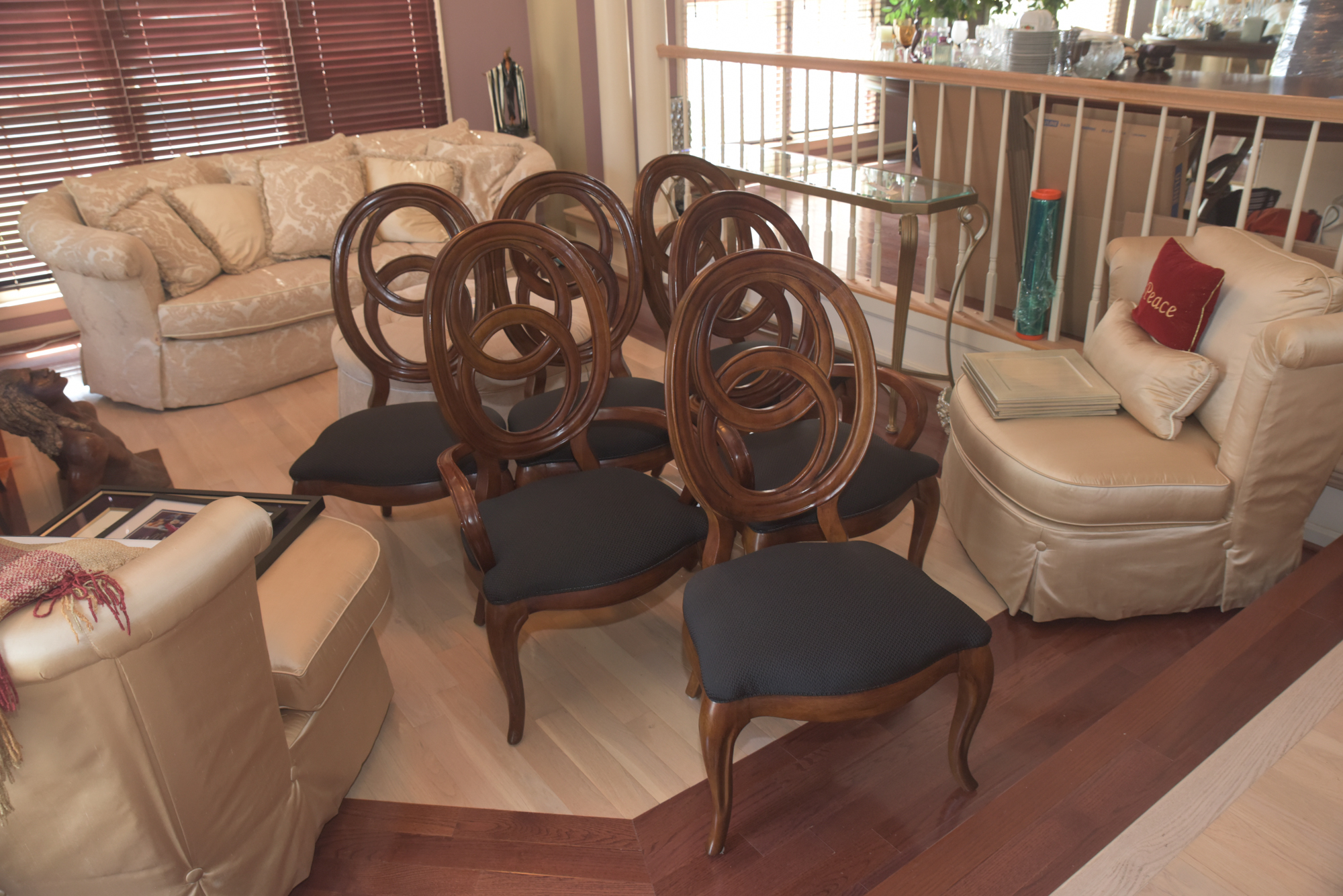 Double Ring Back Wooden Chairs by American Drew