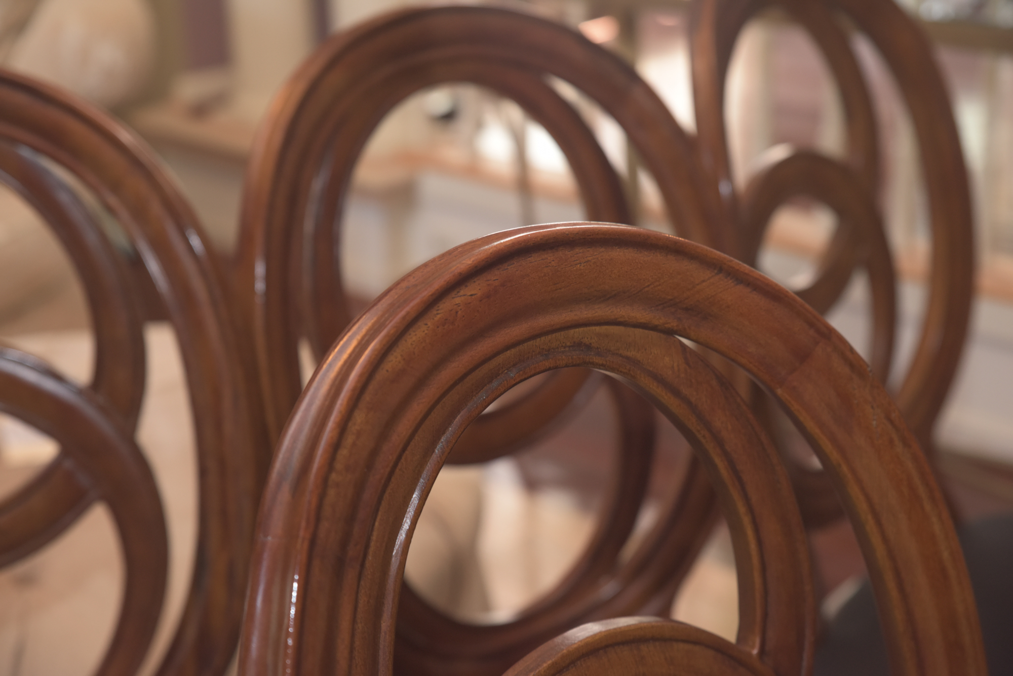 Double Ring Back Wooden Chairs by American Drew