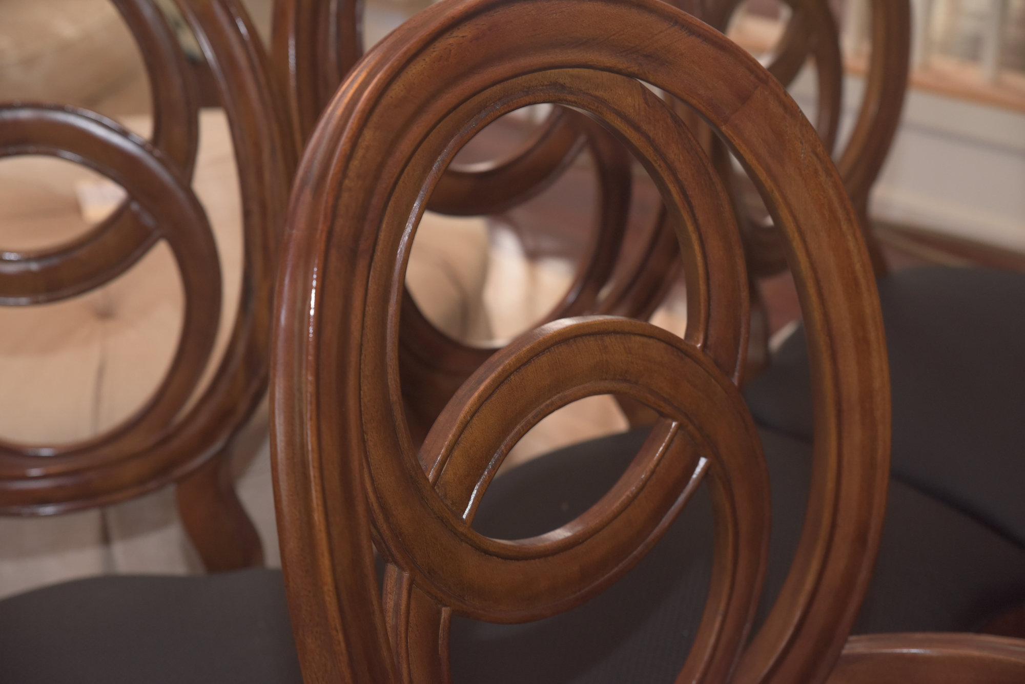 Double Ring Back Wooden Chairs by American Drew