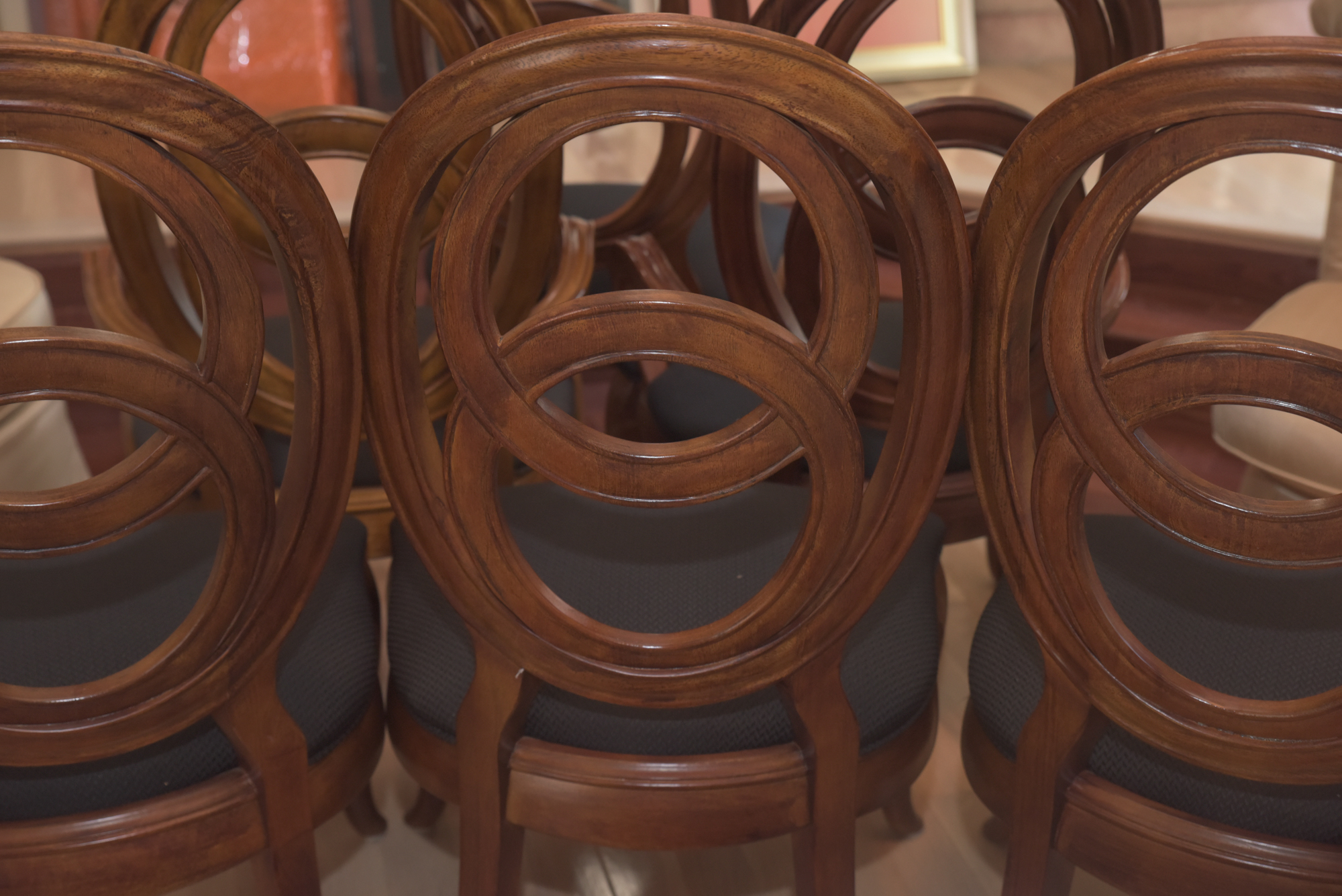 Double Ring Back Wooden Chairs by American Drew