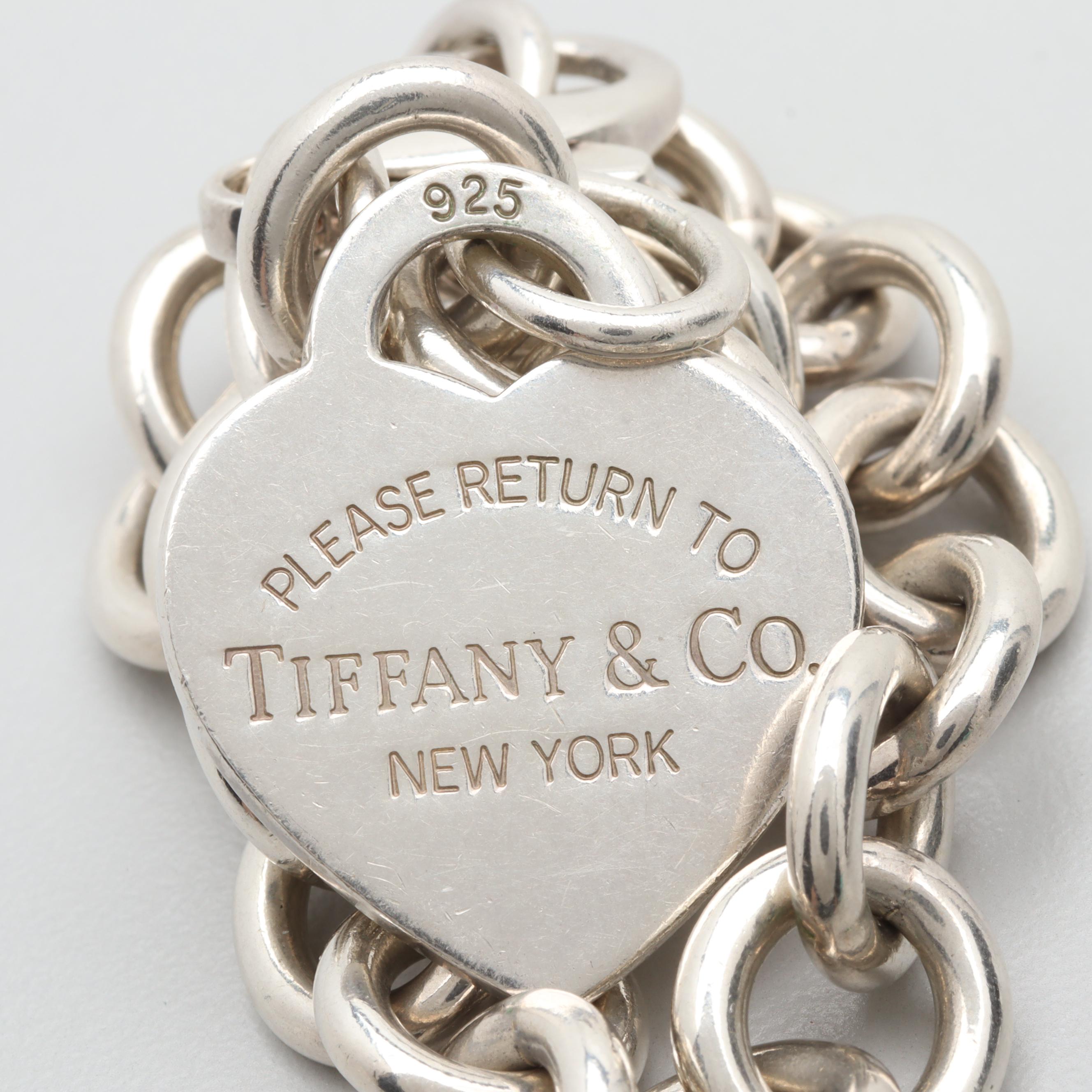 Tiffany & Co. "Return to Collection" Sterling Silver Heart Charm Bracelet