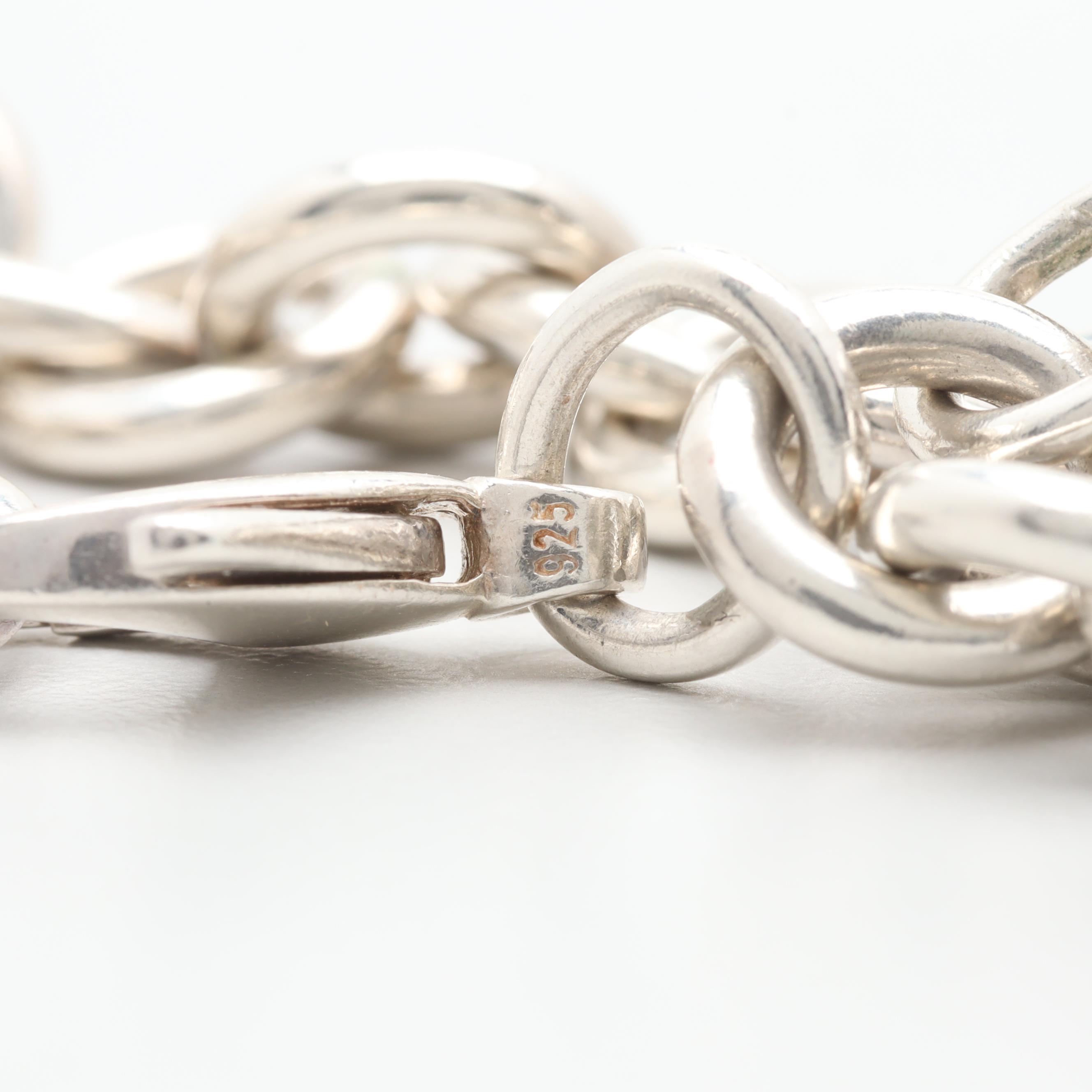 Tiffany & Co. "Return to Collection" Sterling Silver Heart Charm Bracelet