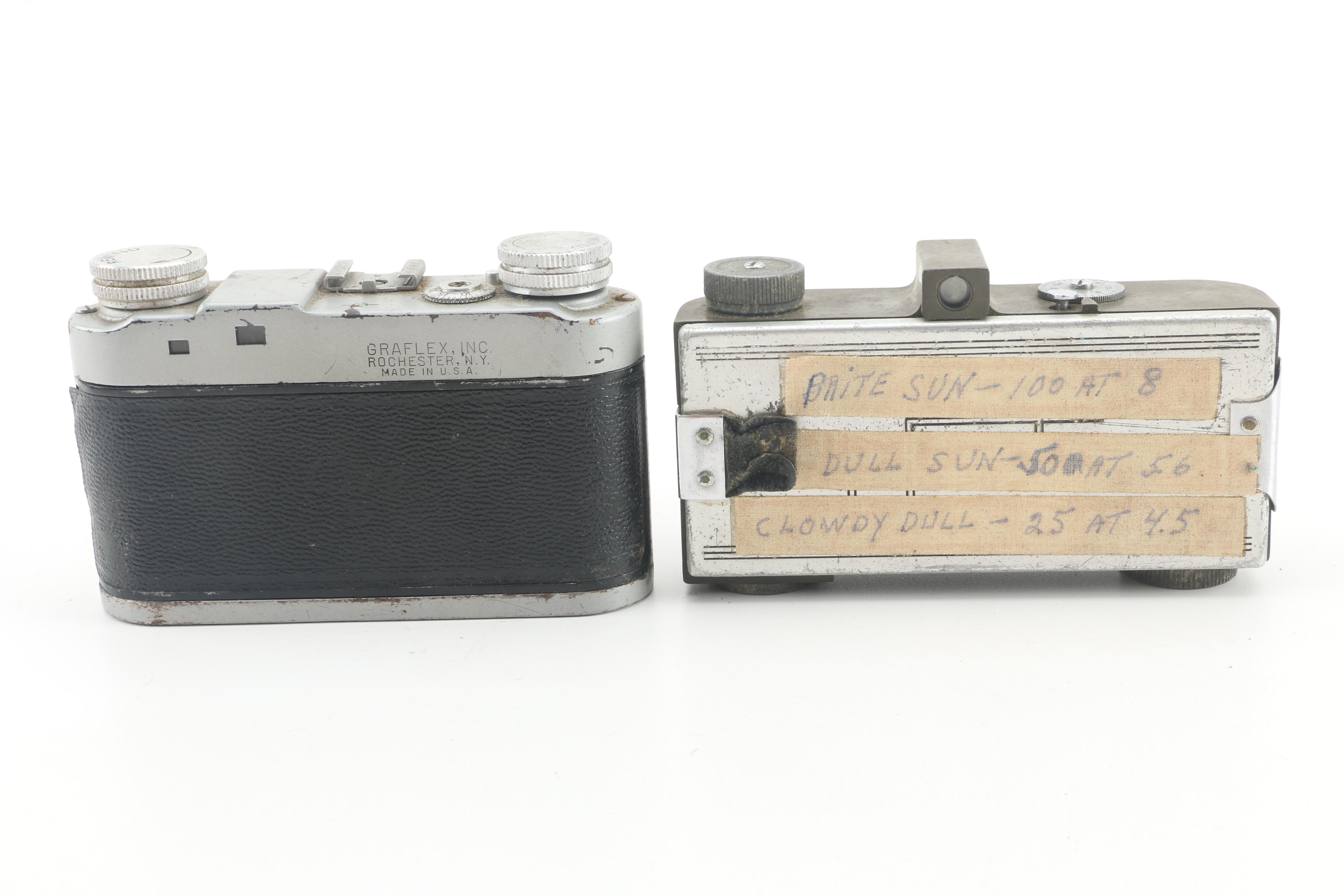 Vintage Cameras and Lenses in Leather Case