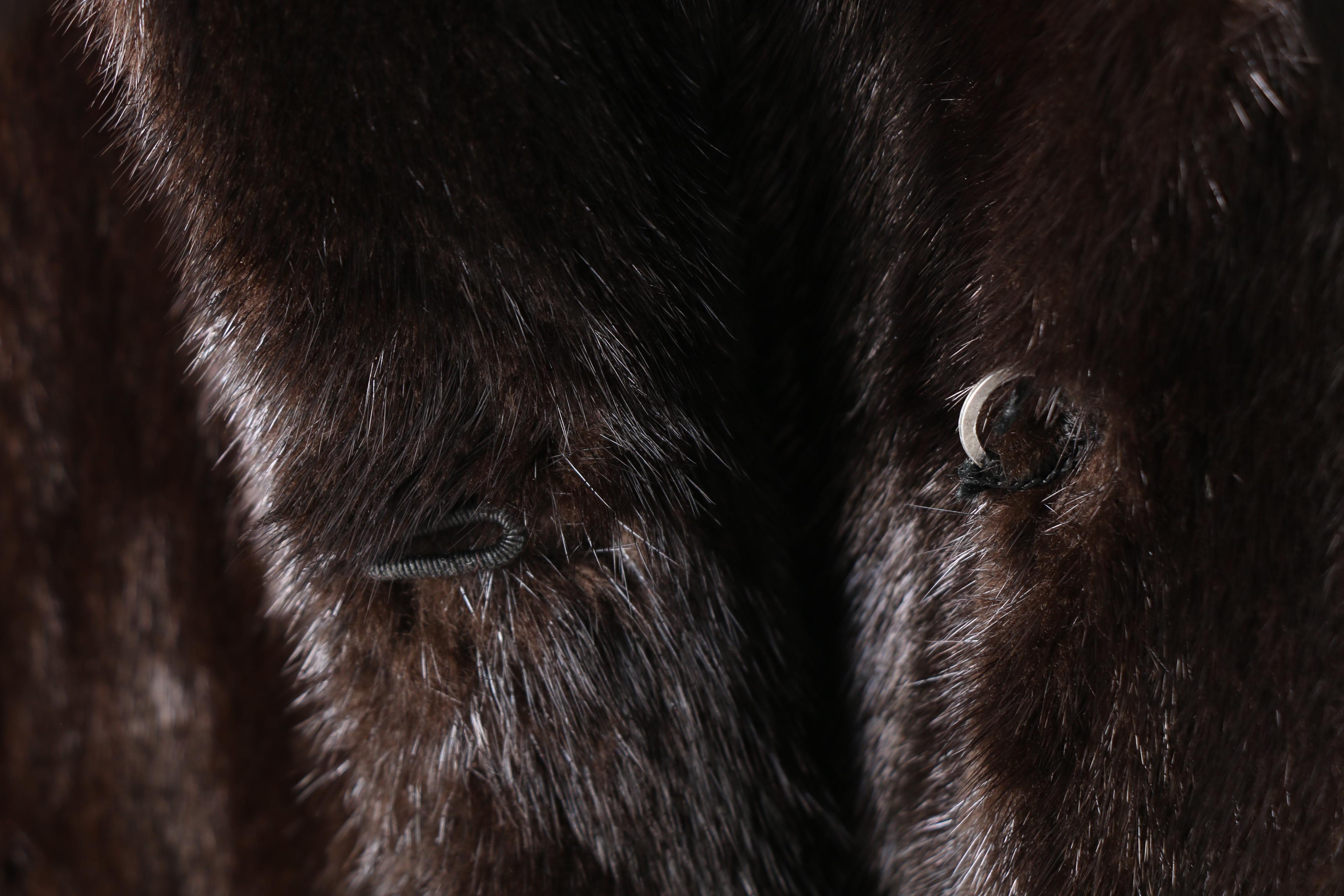 Women's Diutsh Furs Boston Dark Brown Mink Fur Coat