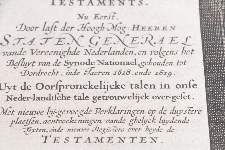 Circa 1639 Early Edition Statenvertaling Dutch Bible