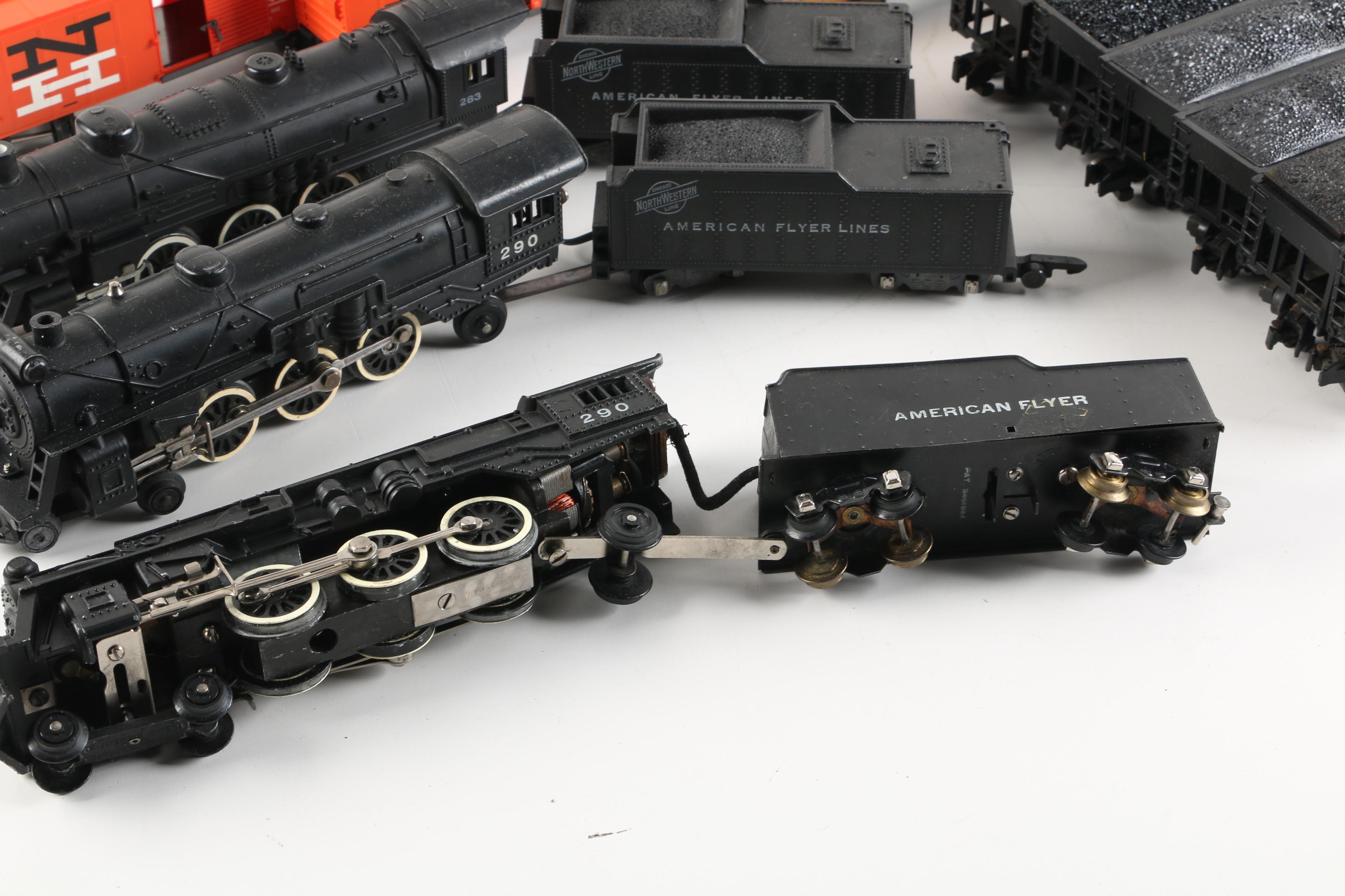 American Flyer Train Cars and Locomotives