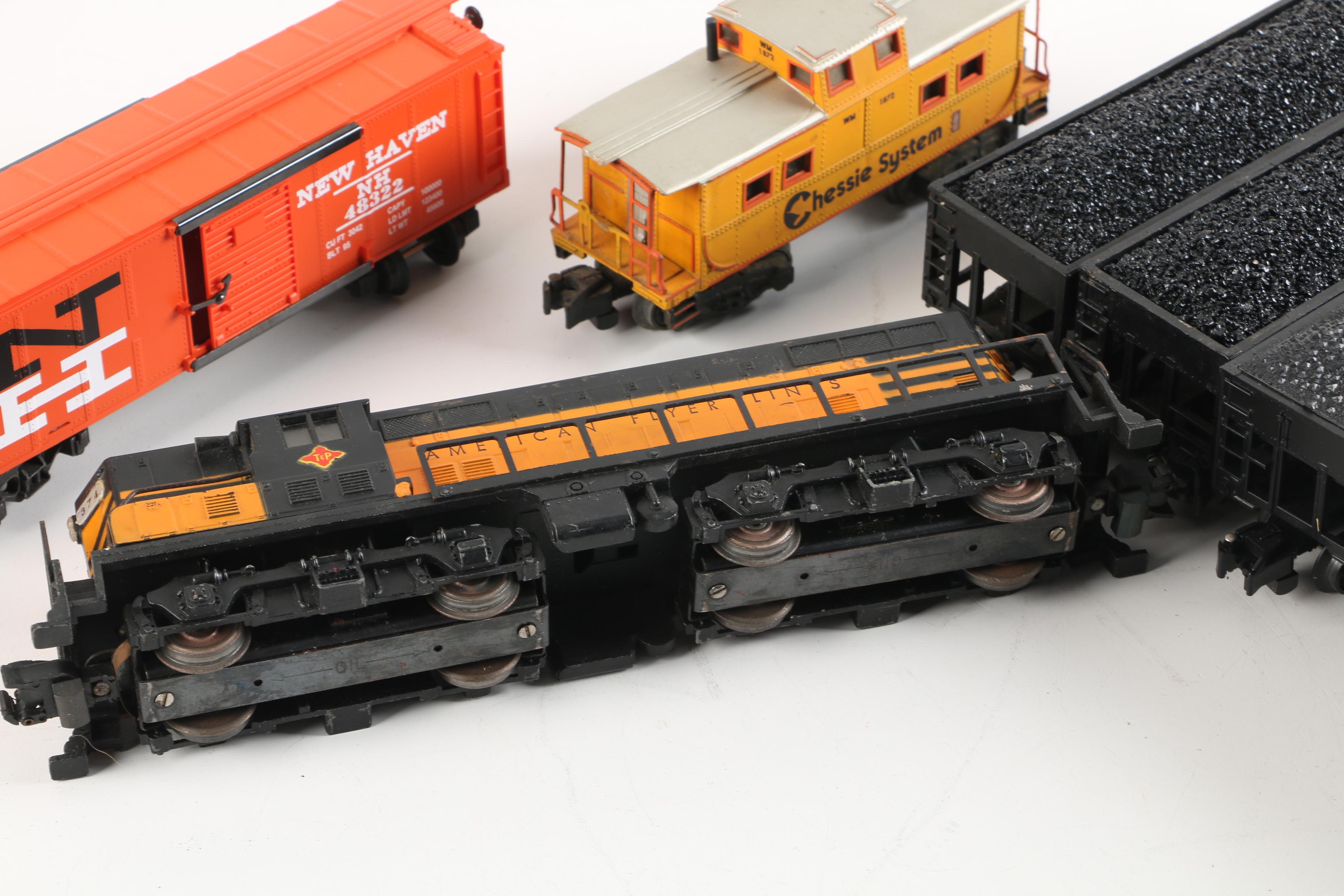 American Flyer Train Cars and Locomotives