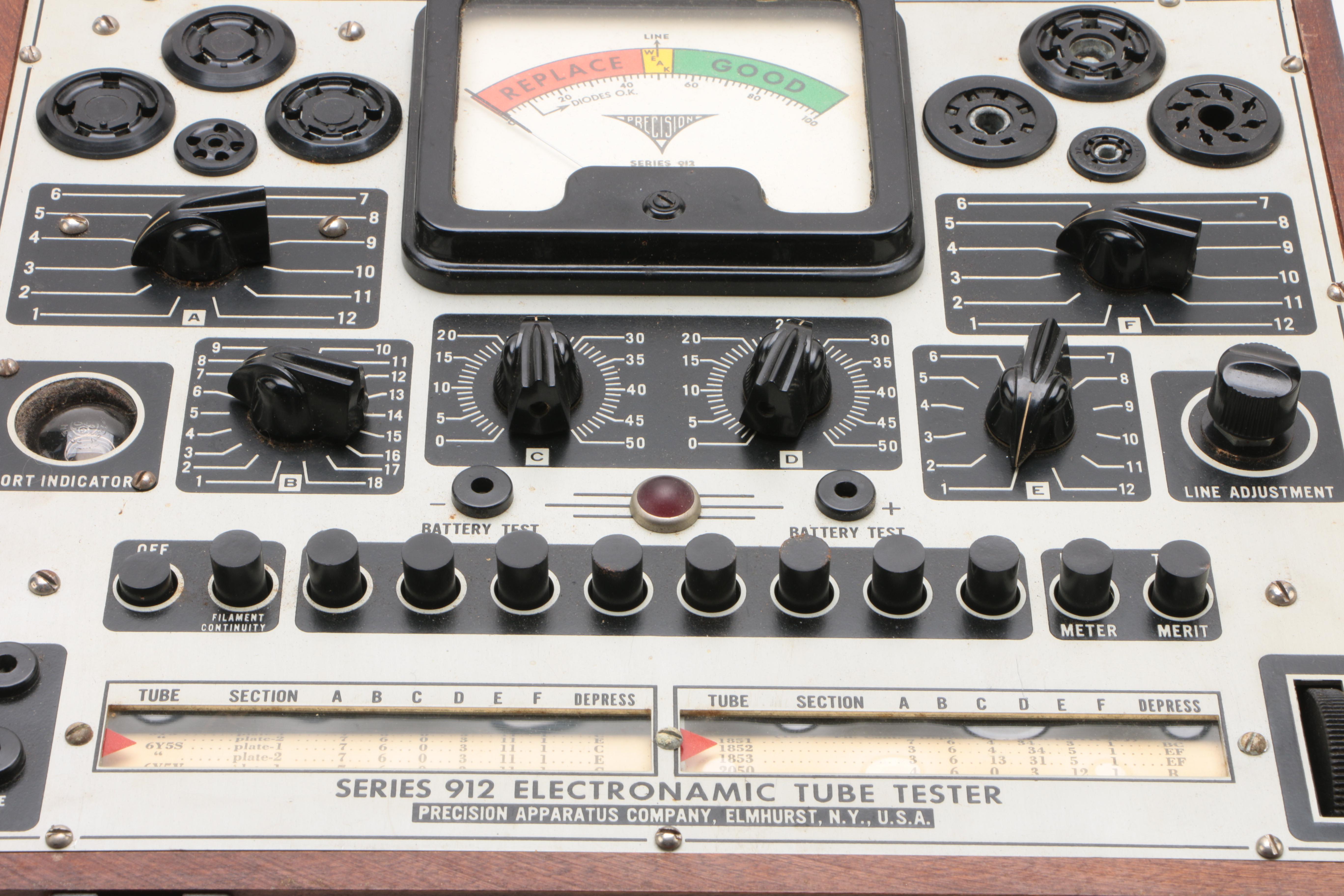 Precision Apparatus Company Series 912 Electronamic Tube Tester