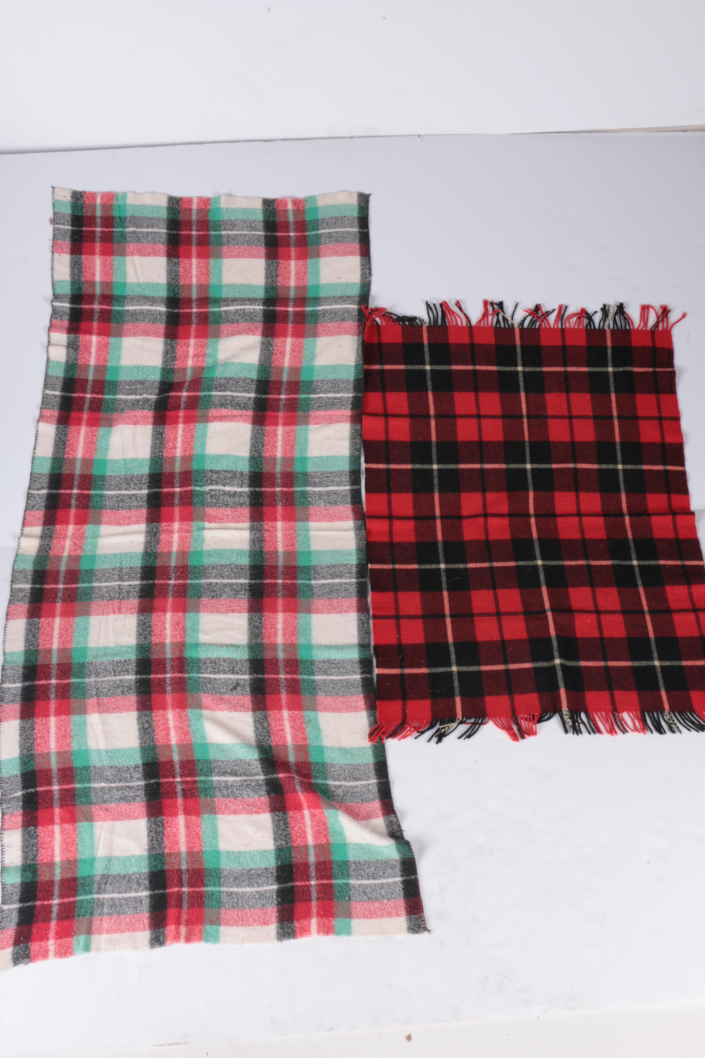 Plaid Wool Throw Blankets