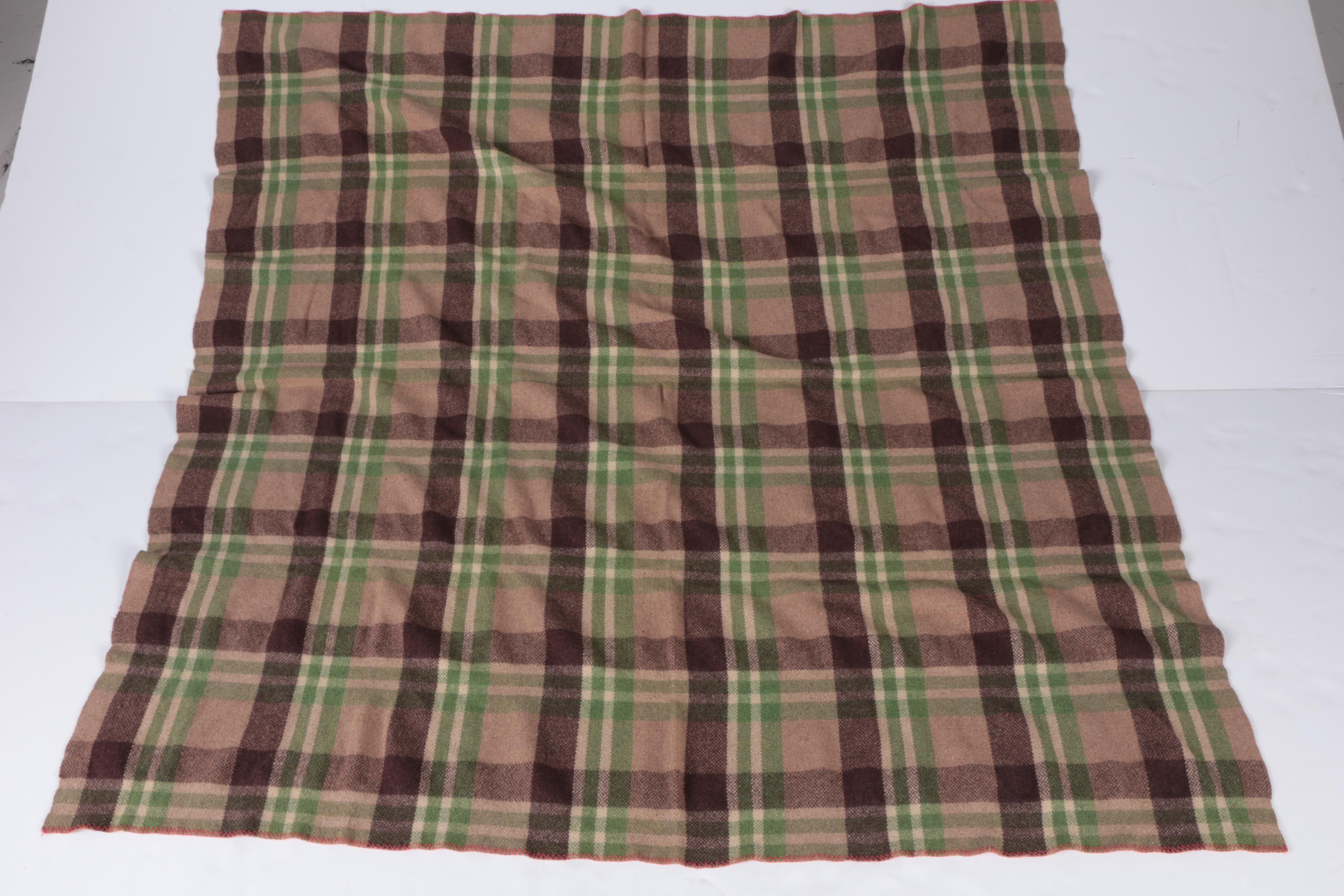 Plaid Wool Throw Blankets