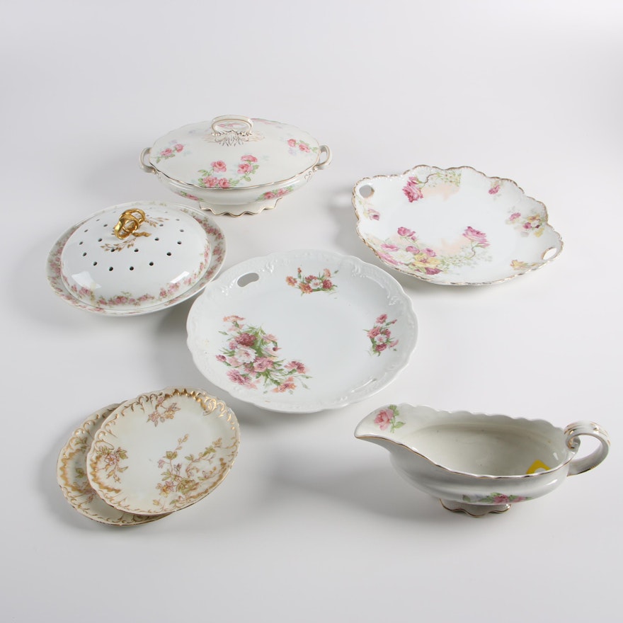 Tableware Including Antique Rosenthal and Jean Pouyat Limoges