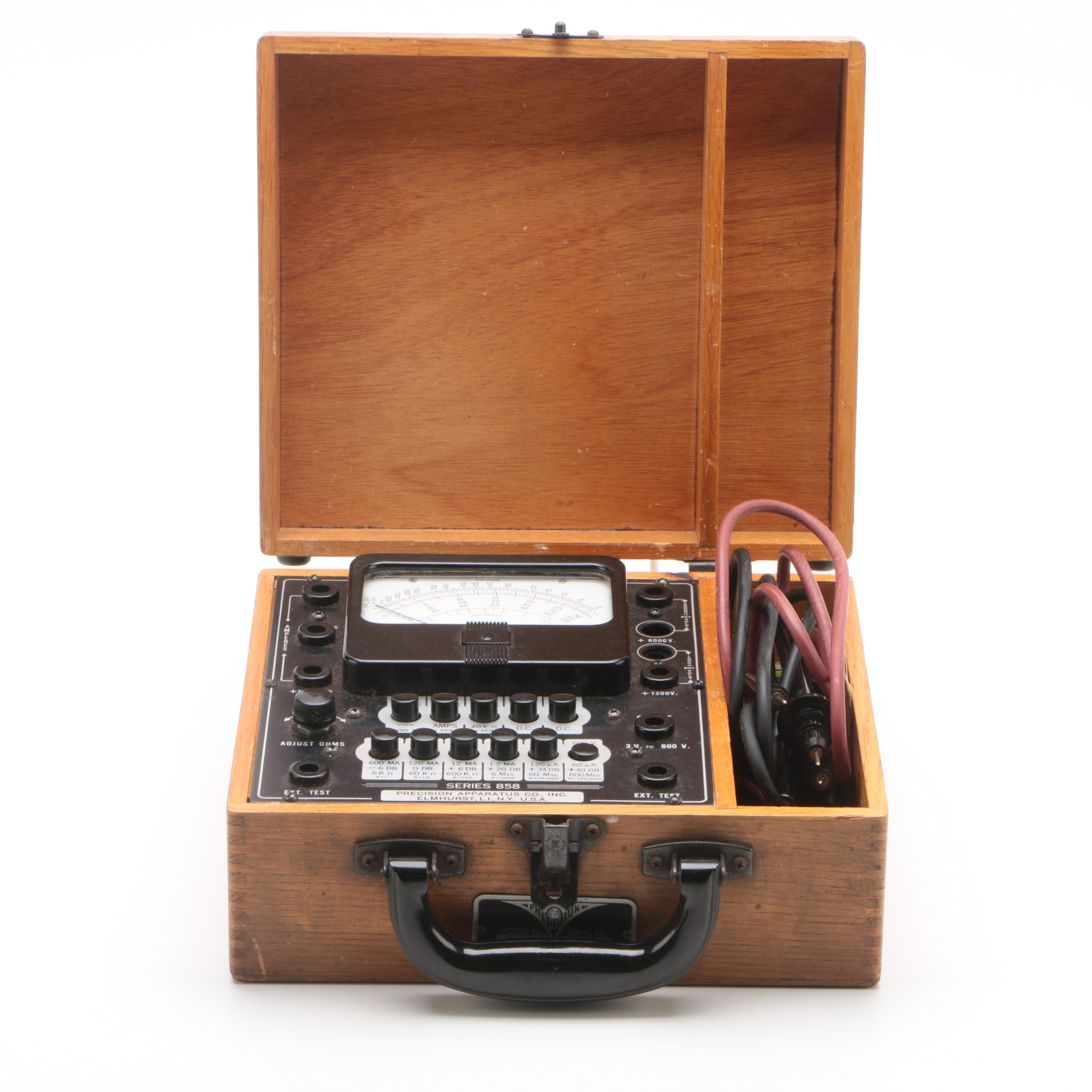 Vintage Precision Apparatus Multi-Master Tube Tester in Case