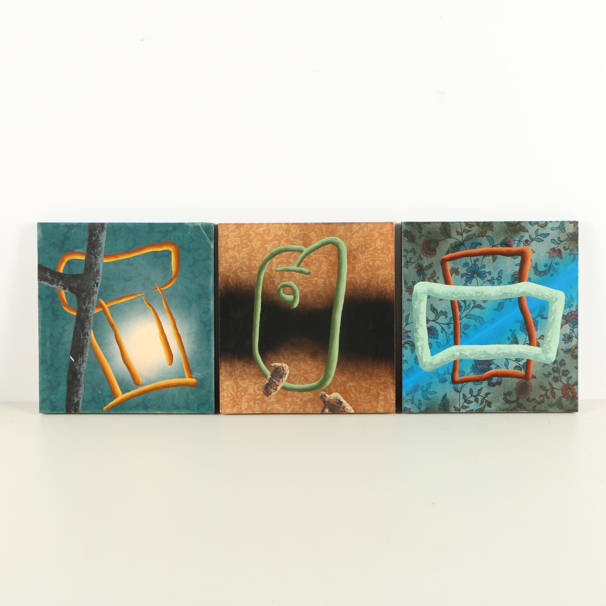 Steven LaRose 1995 Acrylic Paintings on Fabric